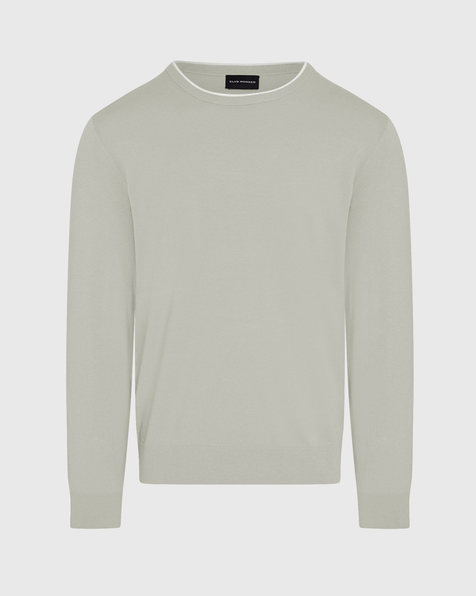 CLUB MONACO - T-shirt technique à manches longues et col rond - Sage