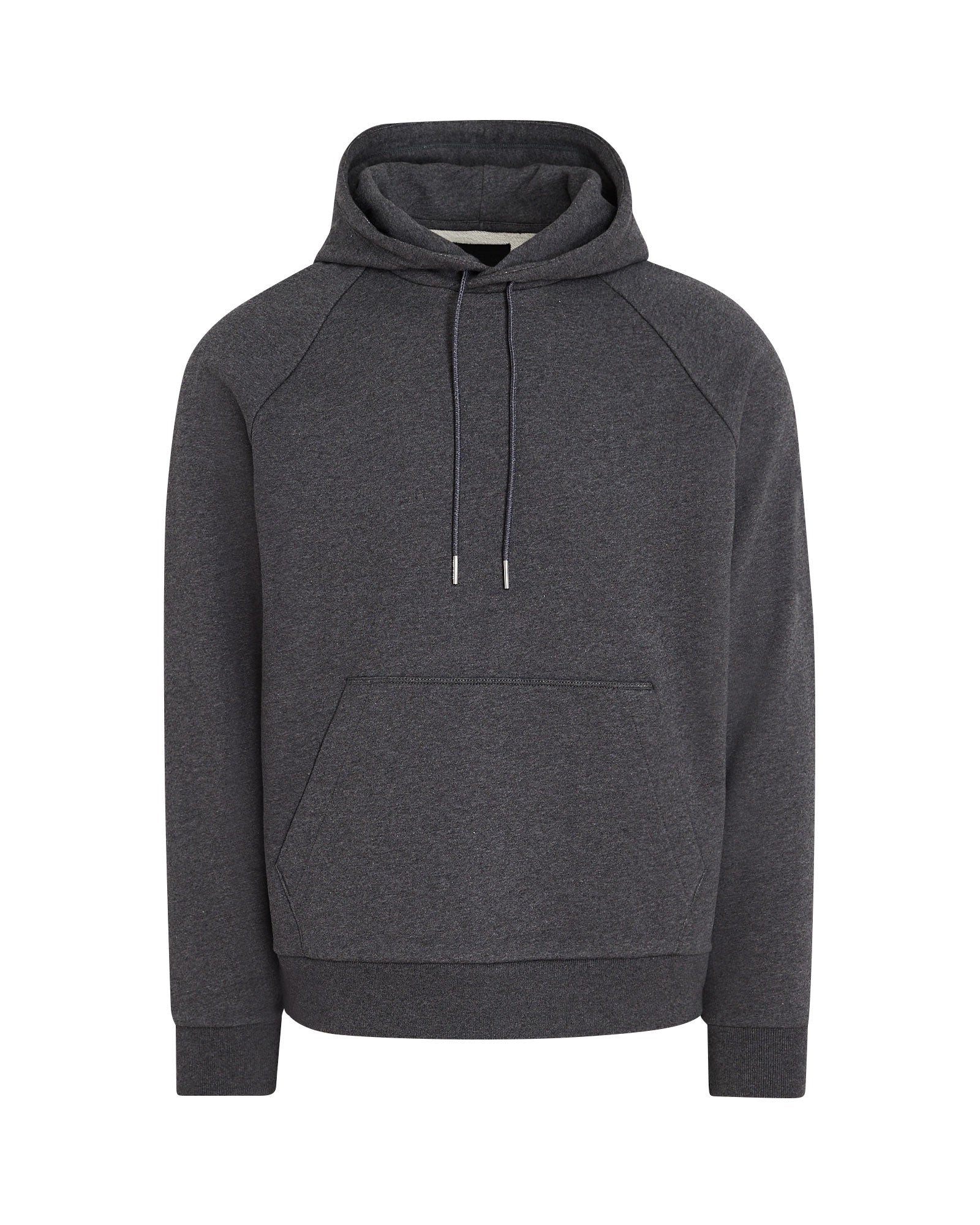 CLUB MONACO - Relaxed Classic Terry Hoodie - Black Heather Grey