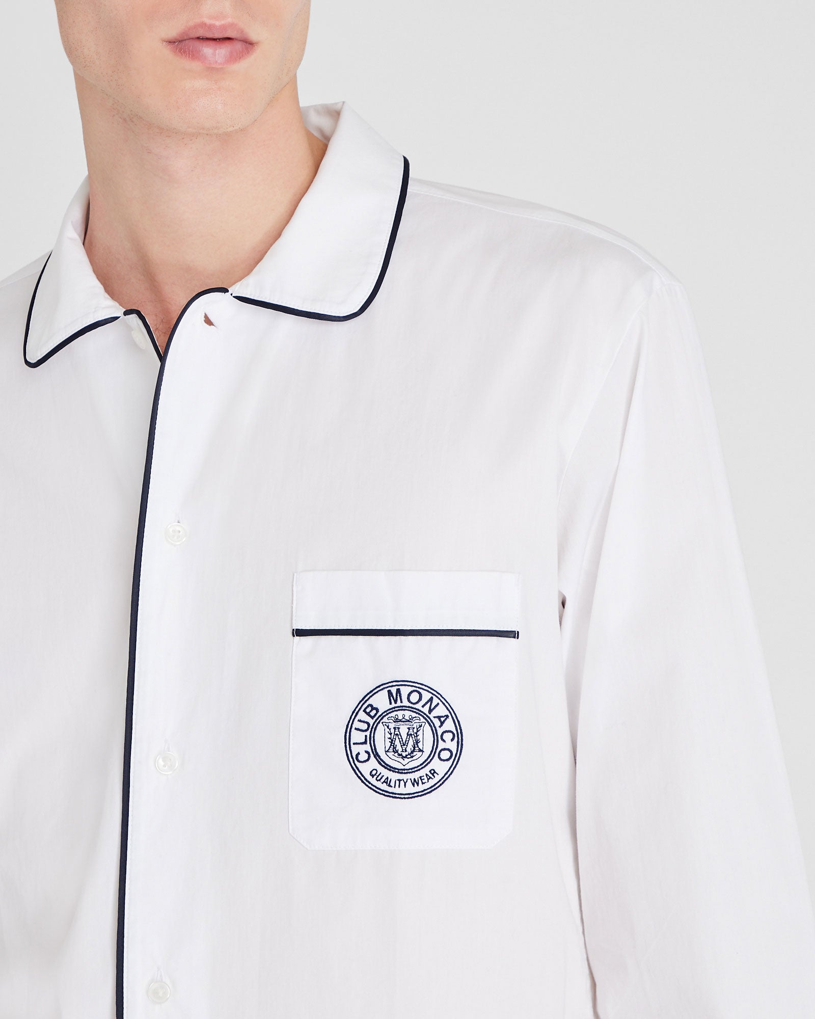 CLUB MONACO - Crest Pajama Set - White