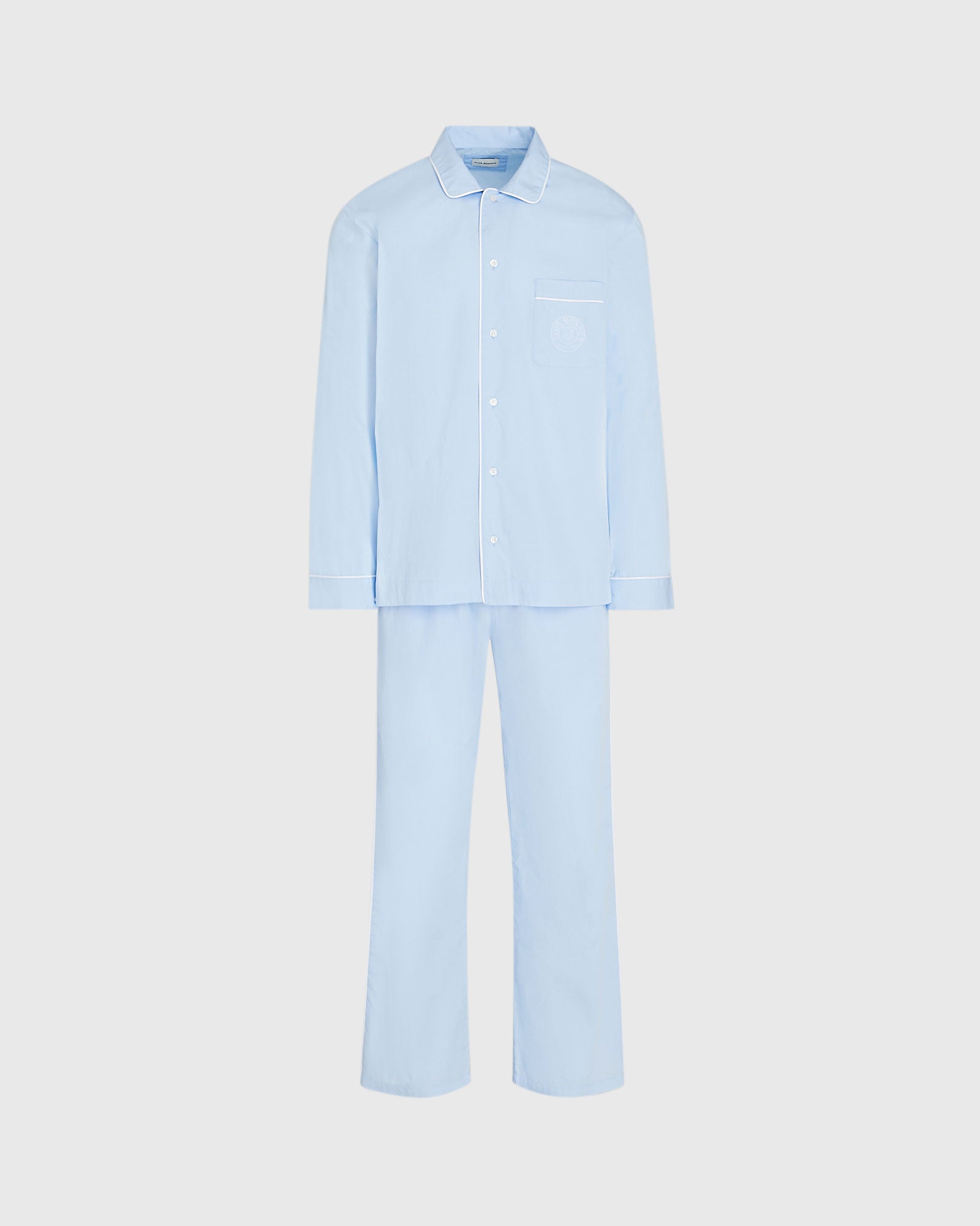 CLUB MONACO - Crest Pajama Set - Light Blue