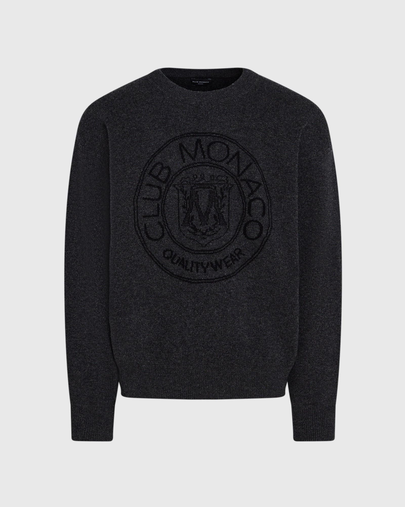 CLUB MONACO - Chandail Écusson jacquard - Base de charbon de bois