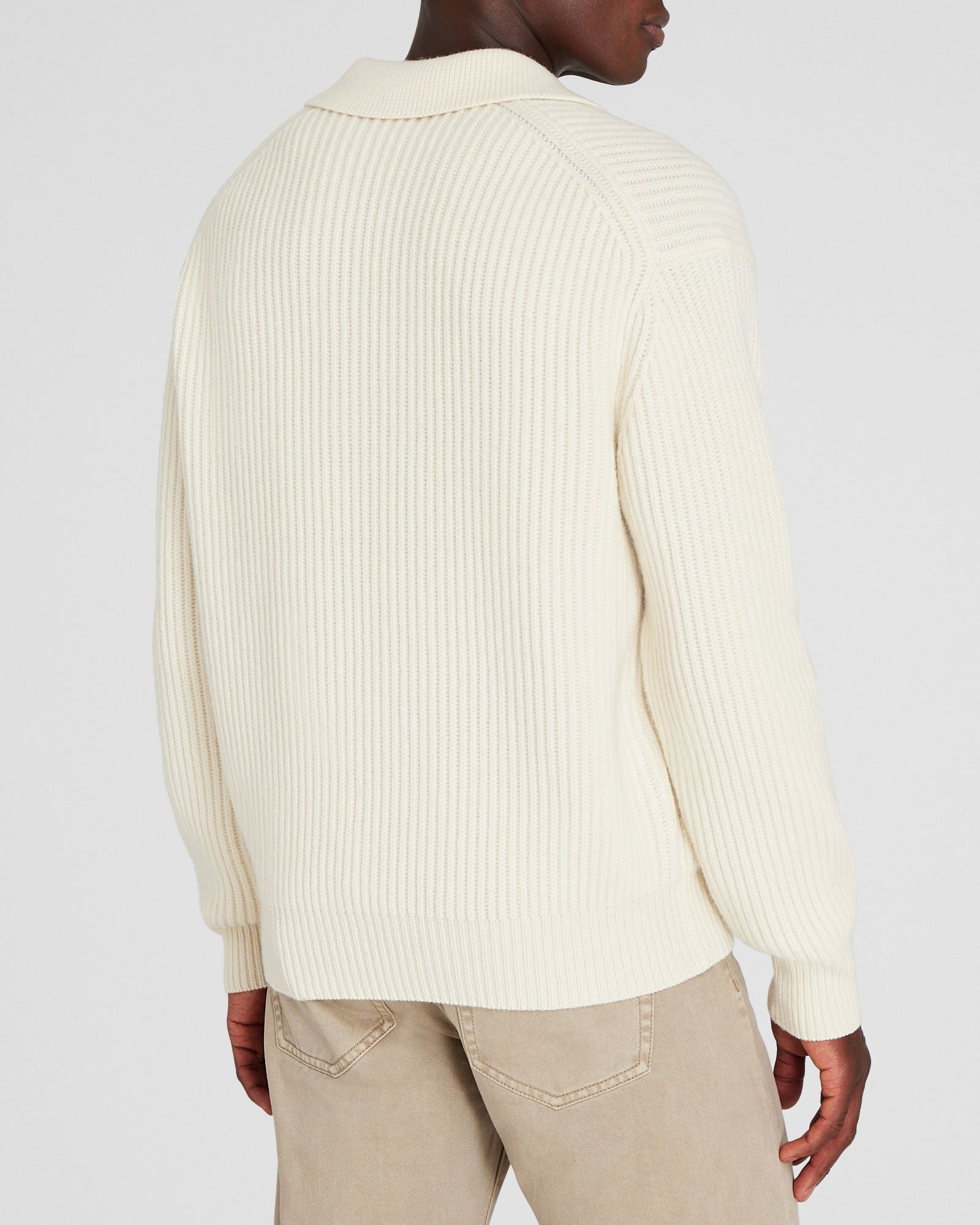 CLUB MONACO - Pull Johnny à côtes - Crème
