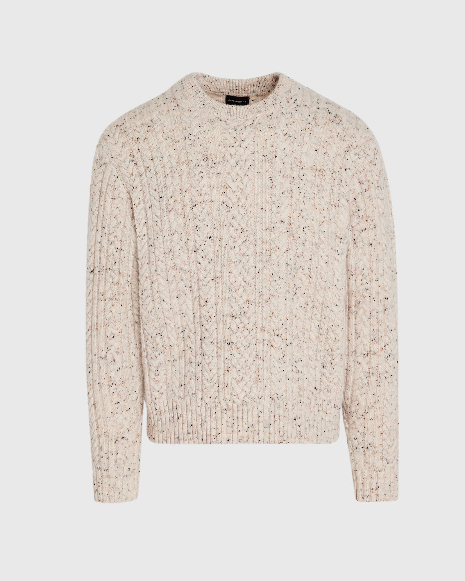 CLUB MONACO - Chandail ras du cou larges torsades - Base De Crème