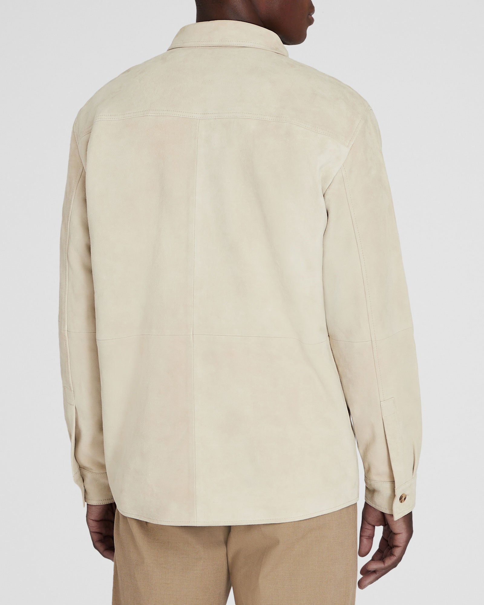 CLUB MONACO - Suede Shirt Jacket - Beige