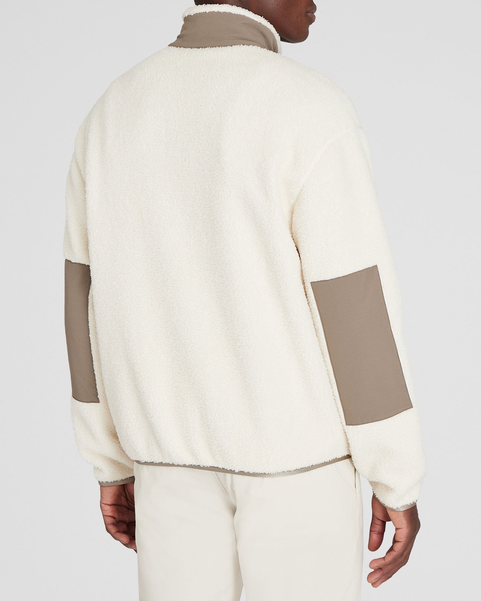 CLUB MONACO - Sherpa Half-Zip - Off White