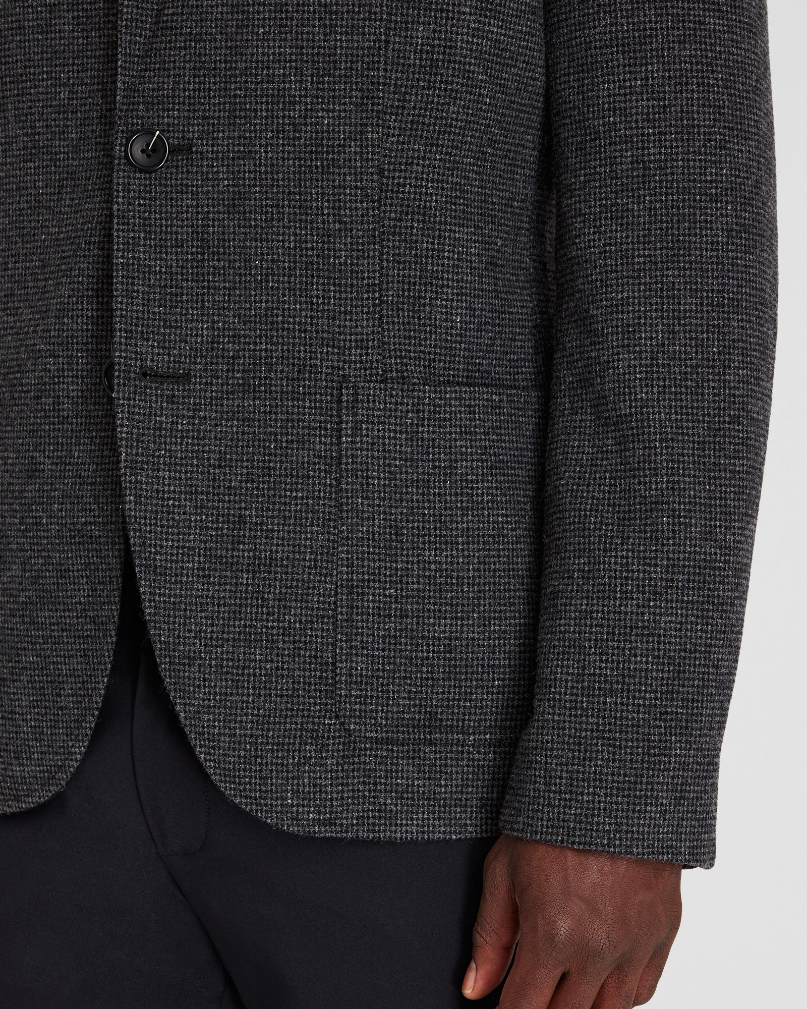 CLUB MONACO - Blazer léger en laine pied-de-poule - Mélange blax