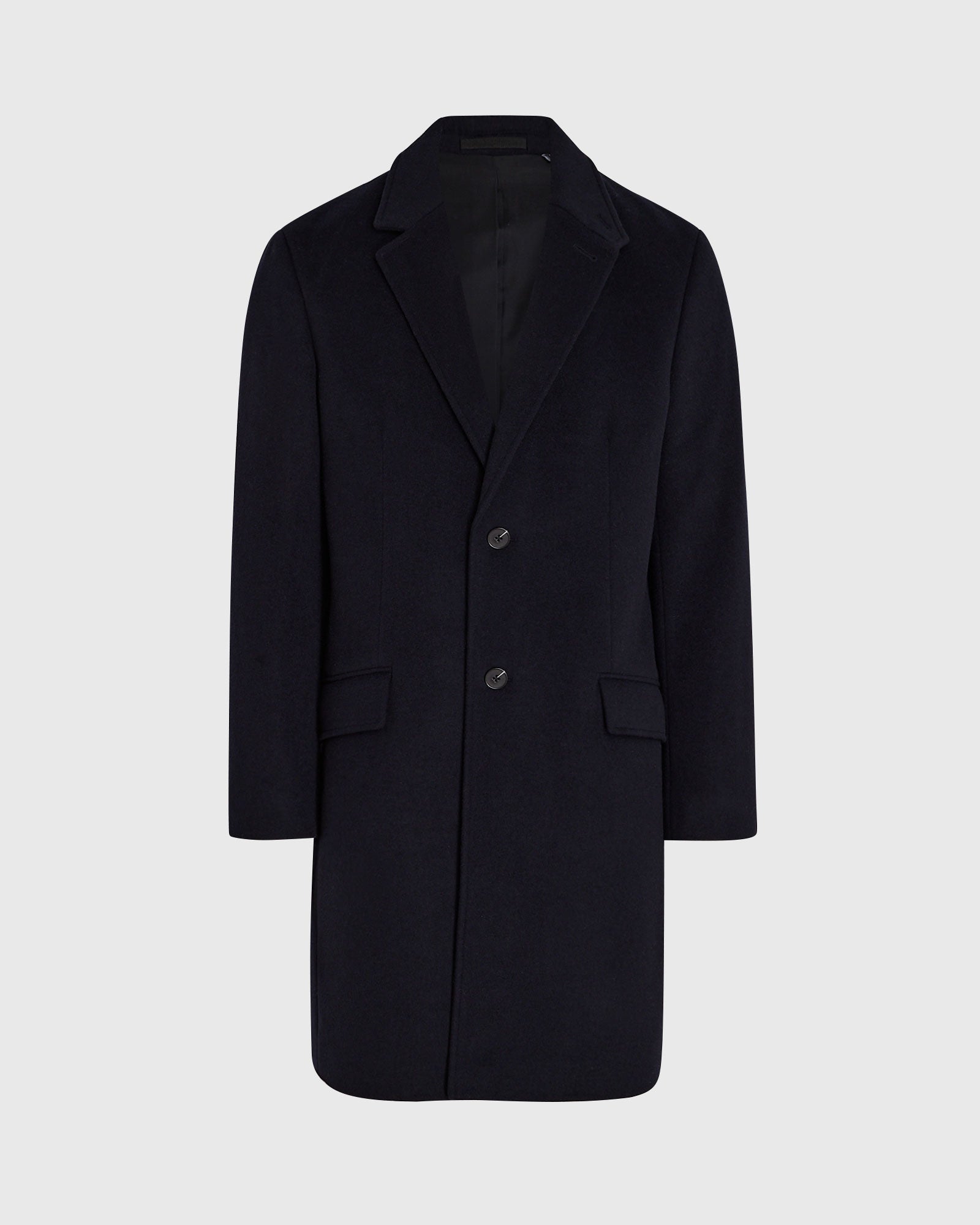 CLUB MONACO - Wool Blend Convertible-Lapel Coat - Navy Mix