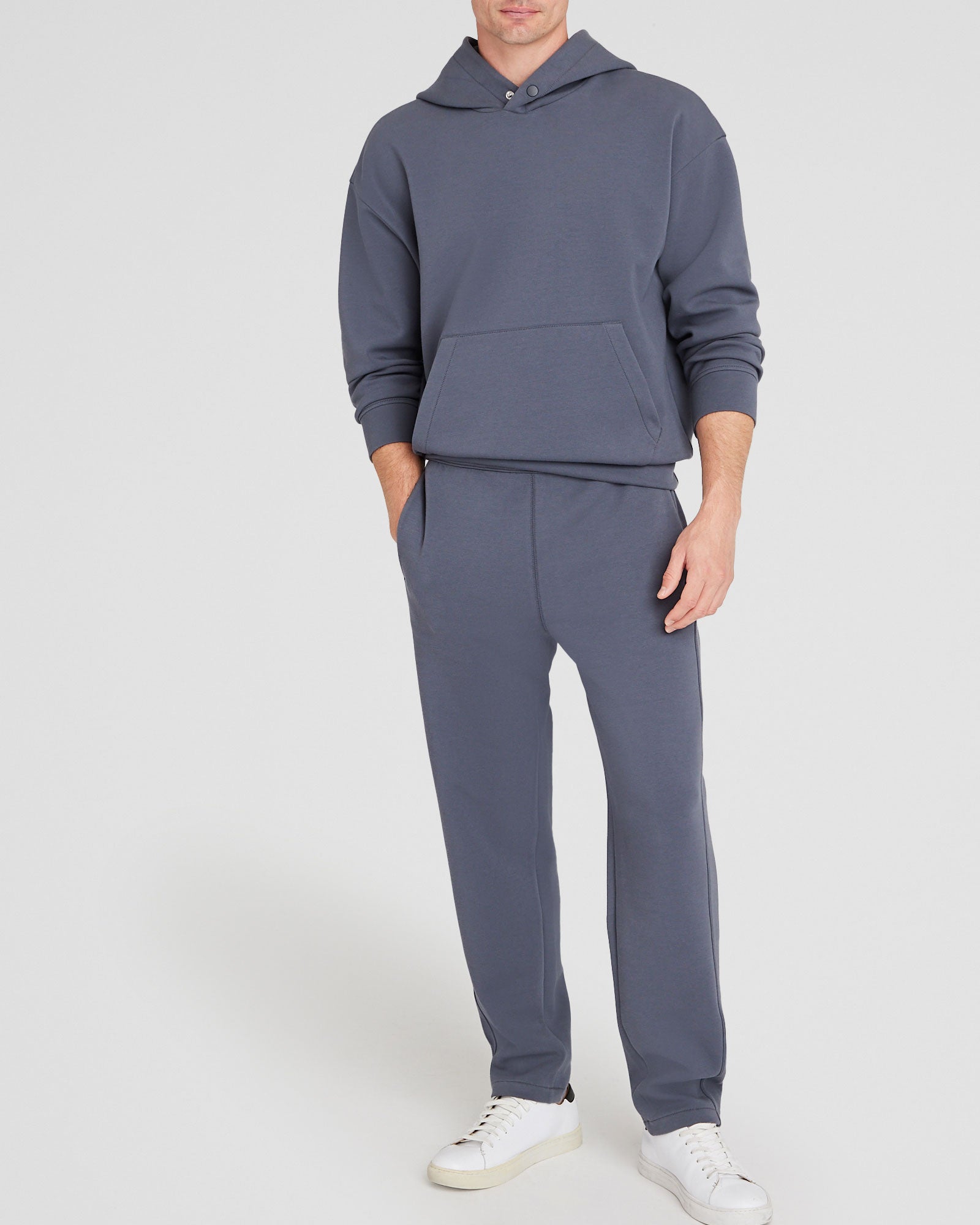 CLUB MONACO - Pantalon de survêtement plongeur - Bleu Ardoise