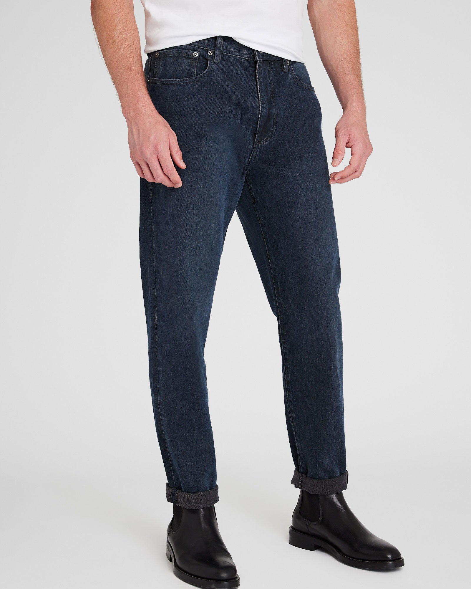 CLUB MONACO - Jeans droits ajustés - Noir