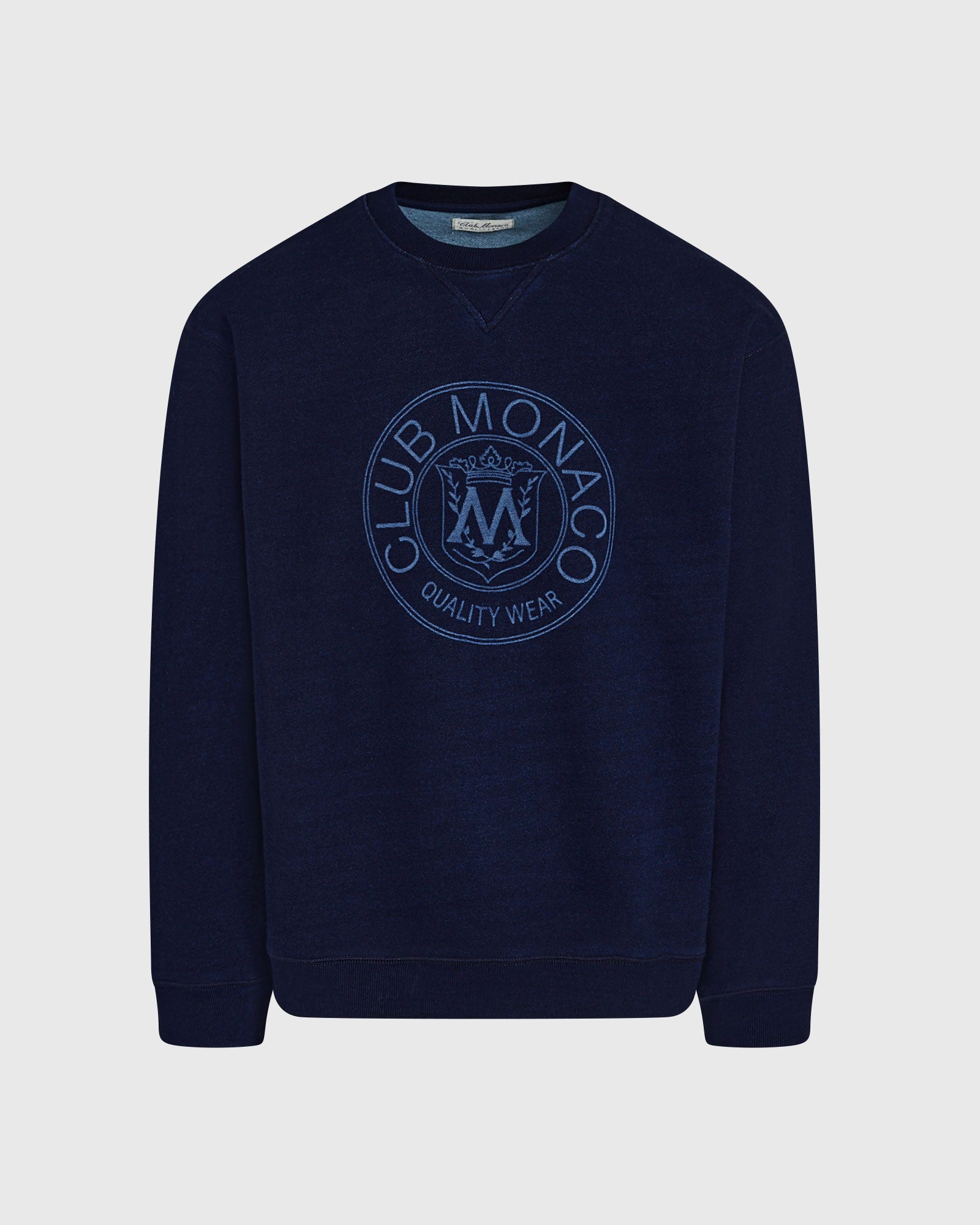 CLUB MONACO - Indigo Crest Crewneck - Dark Blue