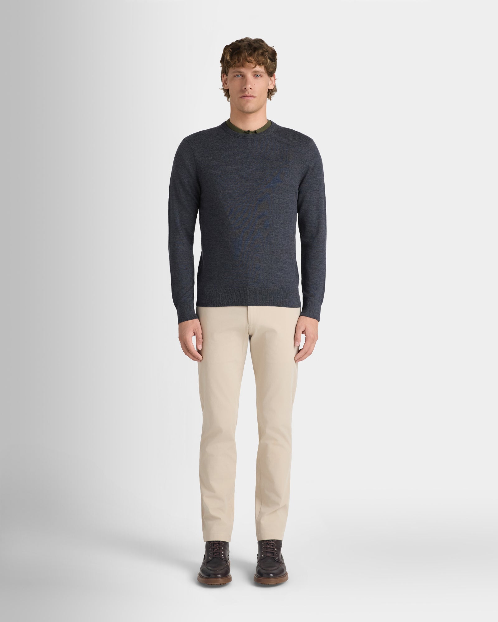 Club Monaco Corp, CA - Merino Crew - Charcoal
