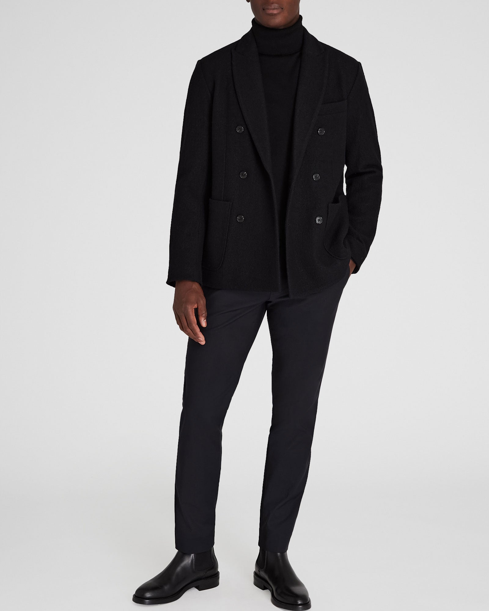 CLUB MONACO - Merino Turtleneck - Black