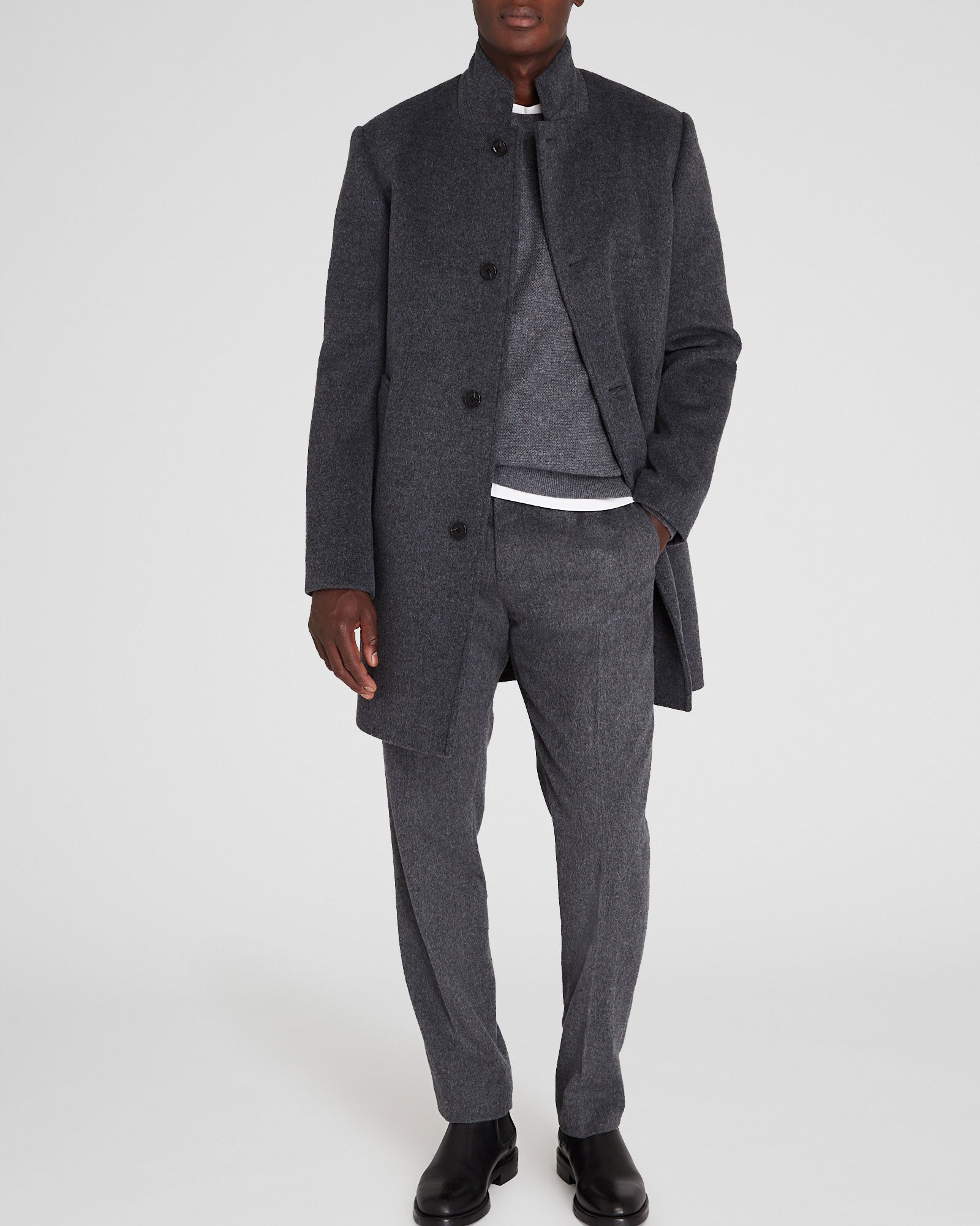 CLUB MONACO - Loukas Solid Coat - Charcoal