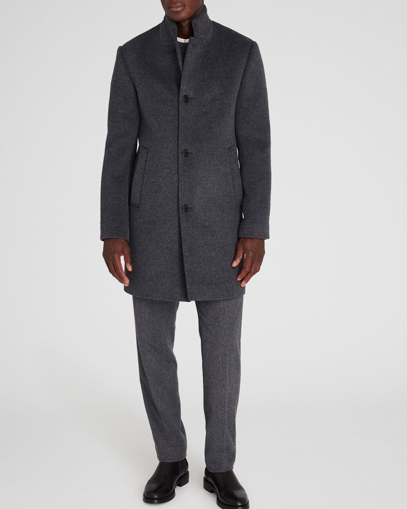 CLUB MONACO - Loukas Solid Coat - Charcoal