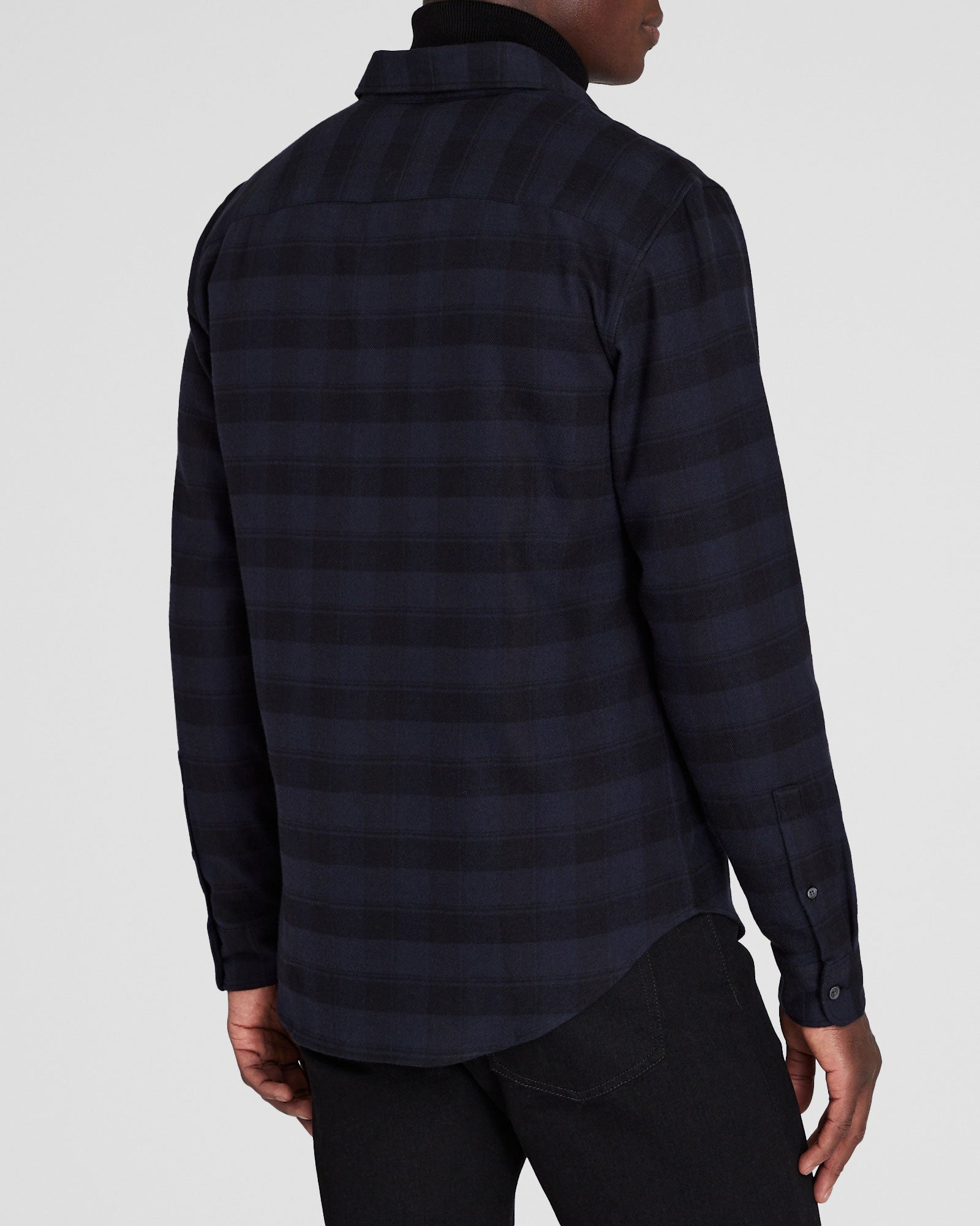 CLUB MONACO - Chemise légère en flanelle - Marine