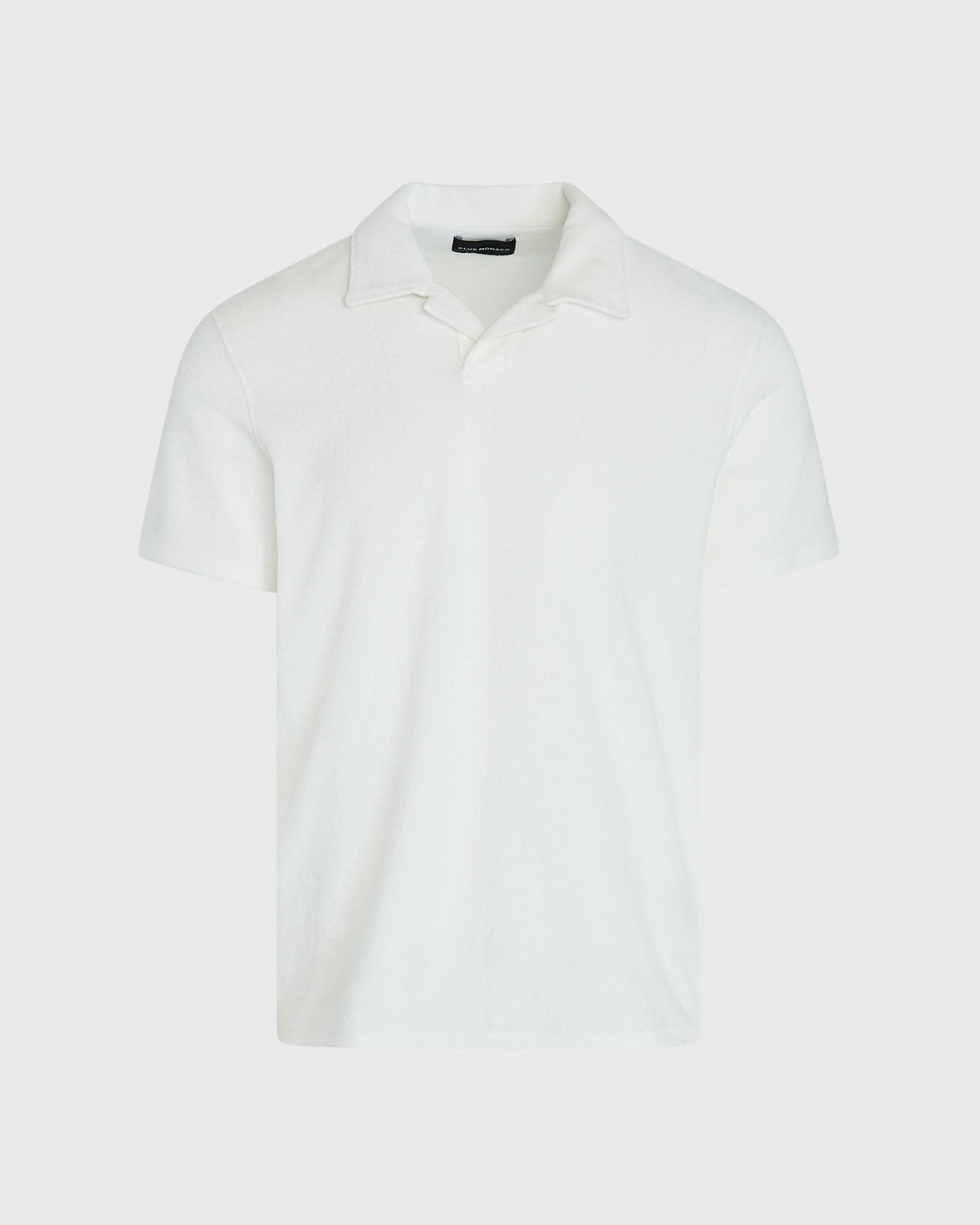 CLUB MONACO - Loop Terry Johnny Collar Polo - White