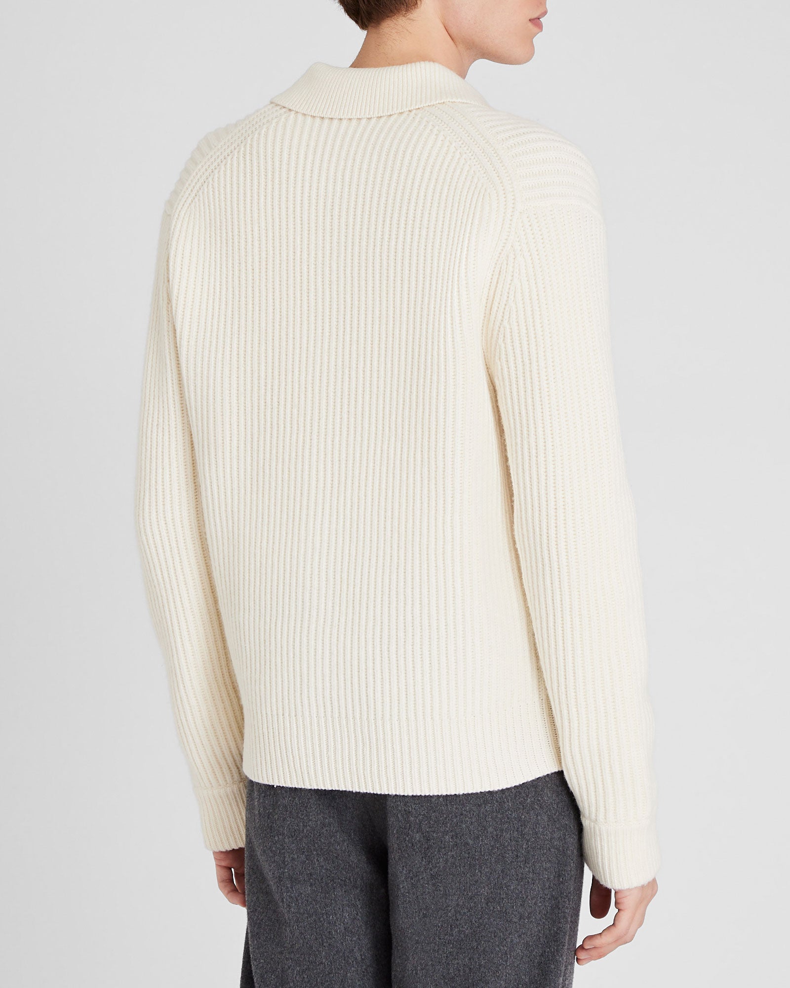 CLUB MONACO - Chunky Collar Cardigan - Off White