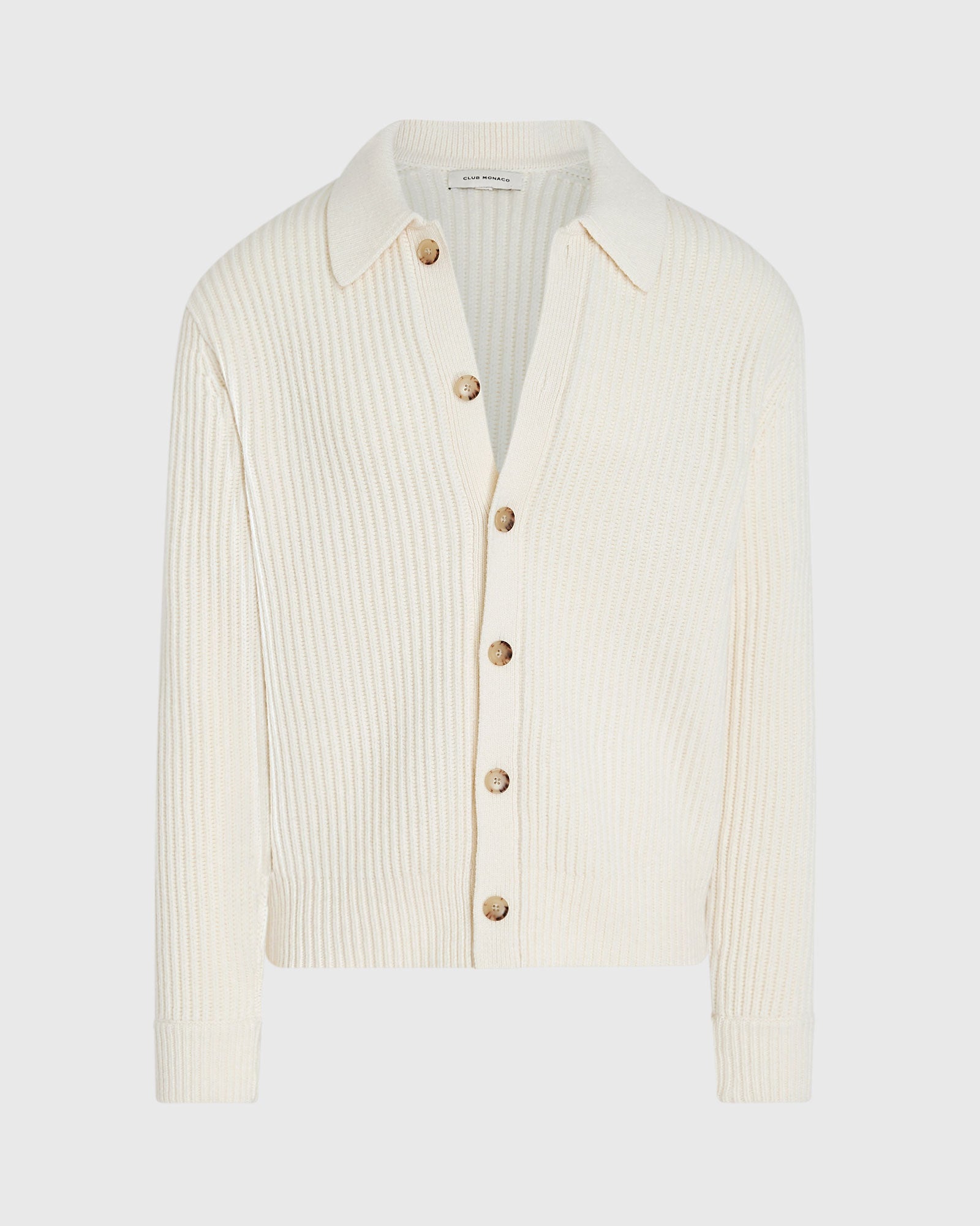 CLUB MONACO - Chunky Collar Cardigan - Off White