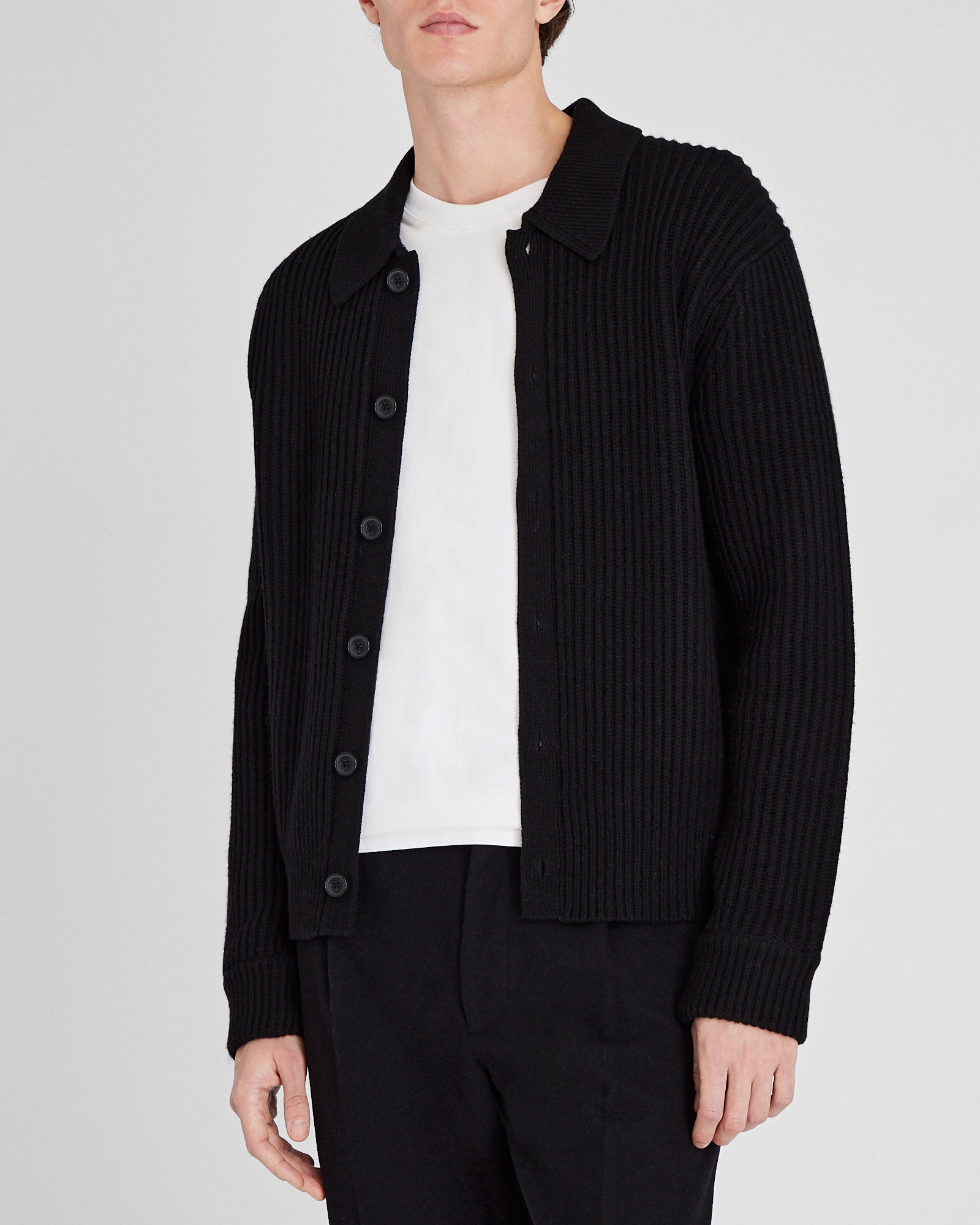 CLUB MONACO - Cardigan à col épais - Noir