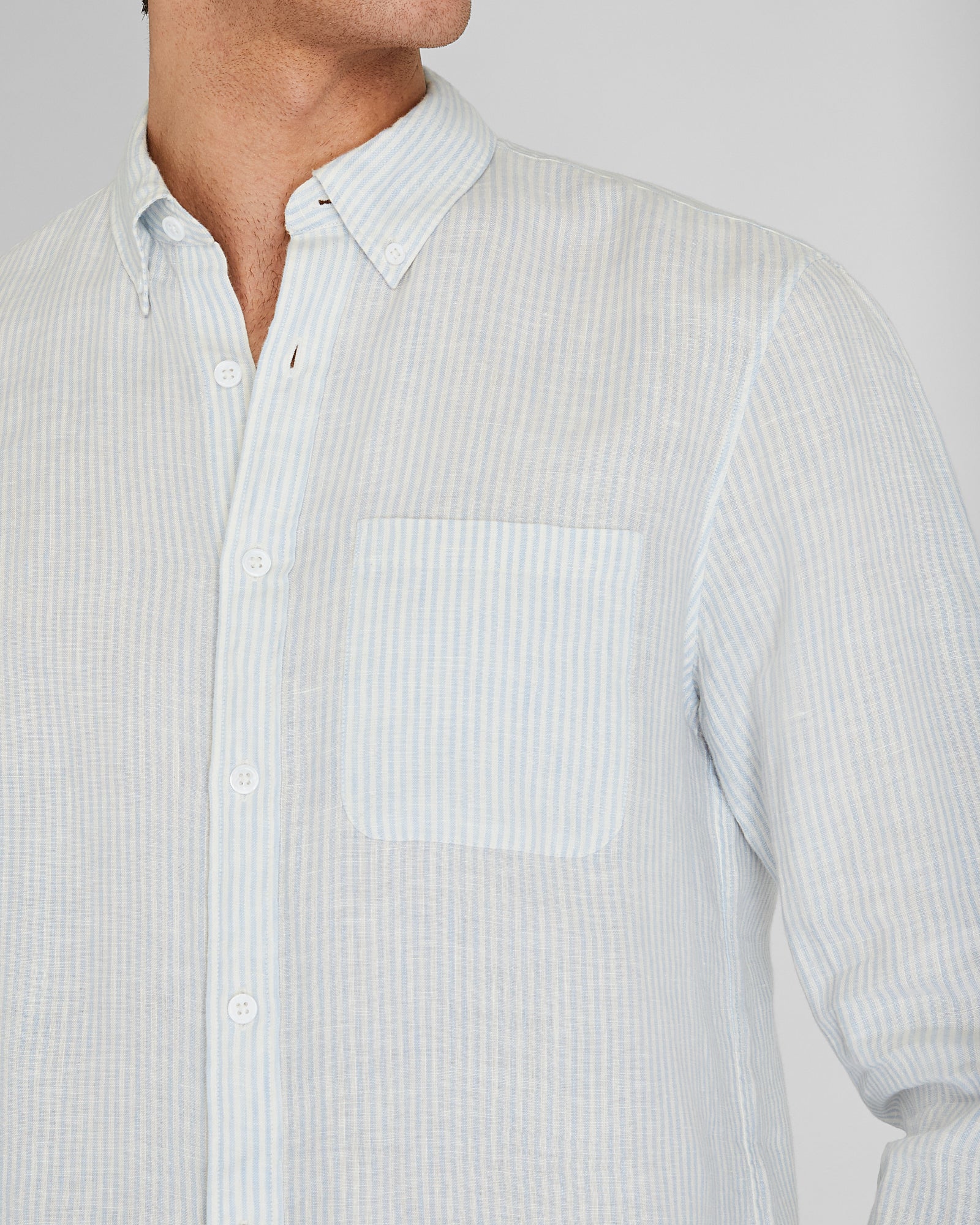CLUB MONACO - Slim Long-Sleeve Button-Down Linen Shirt - Taupe