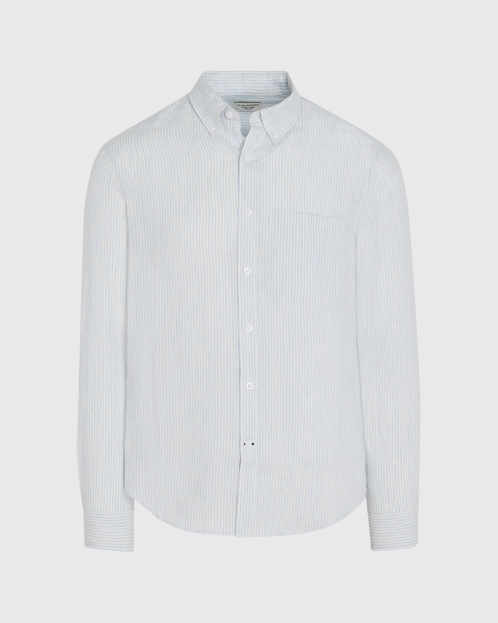CLUB MONACO - Slim Long-Sleeve Button-Down Linen Shirt - Taupe