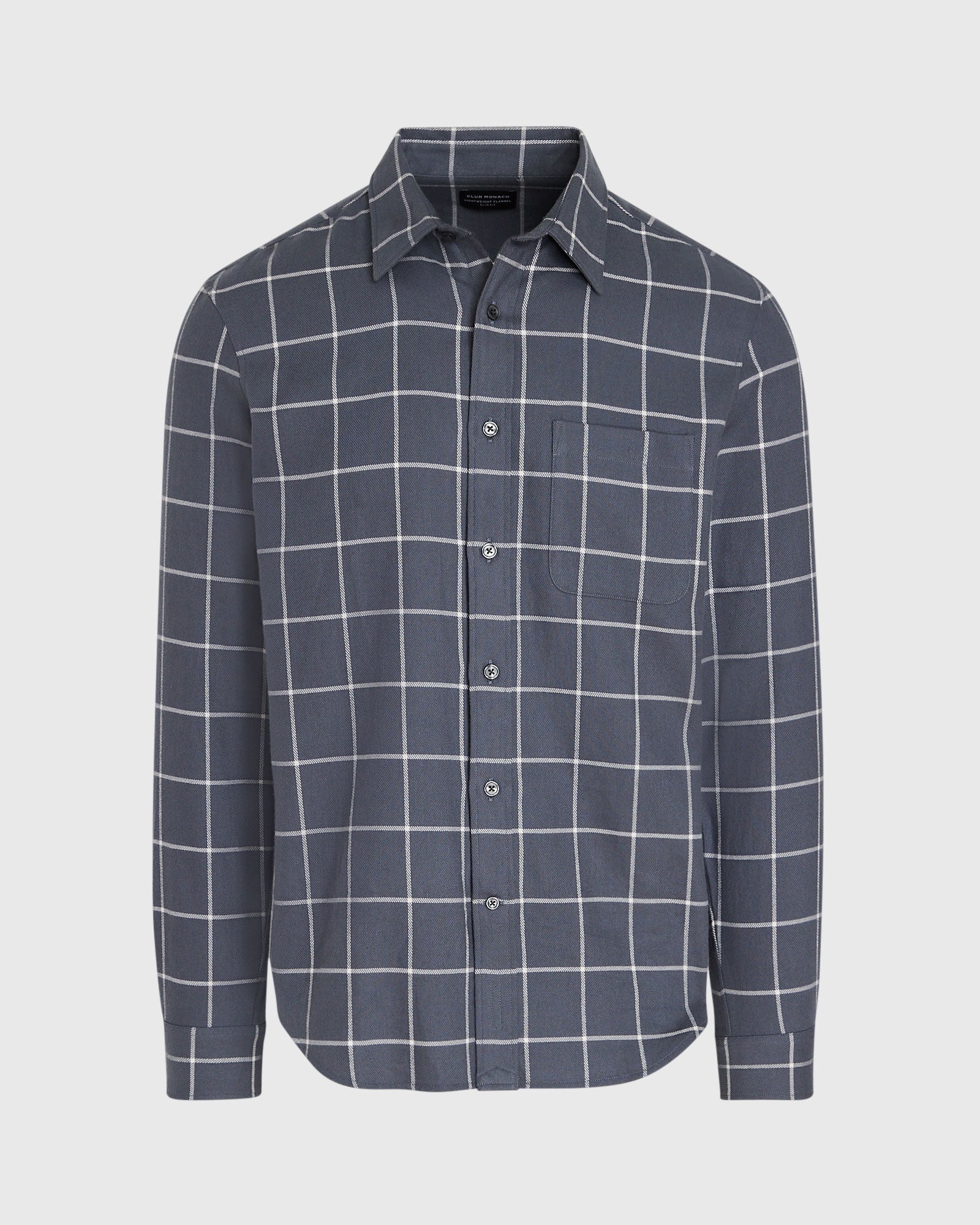 CLUB MONACO - Chemise en flanelle légère - Gris