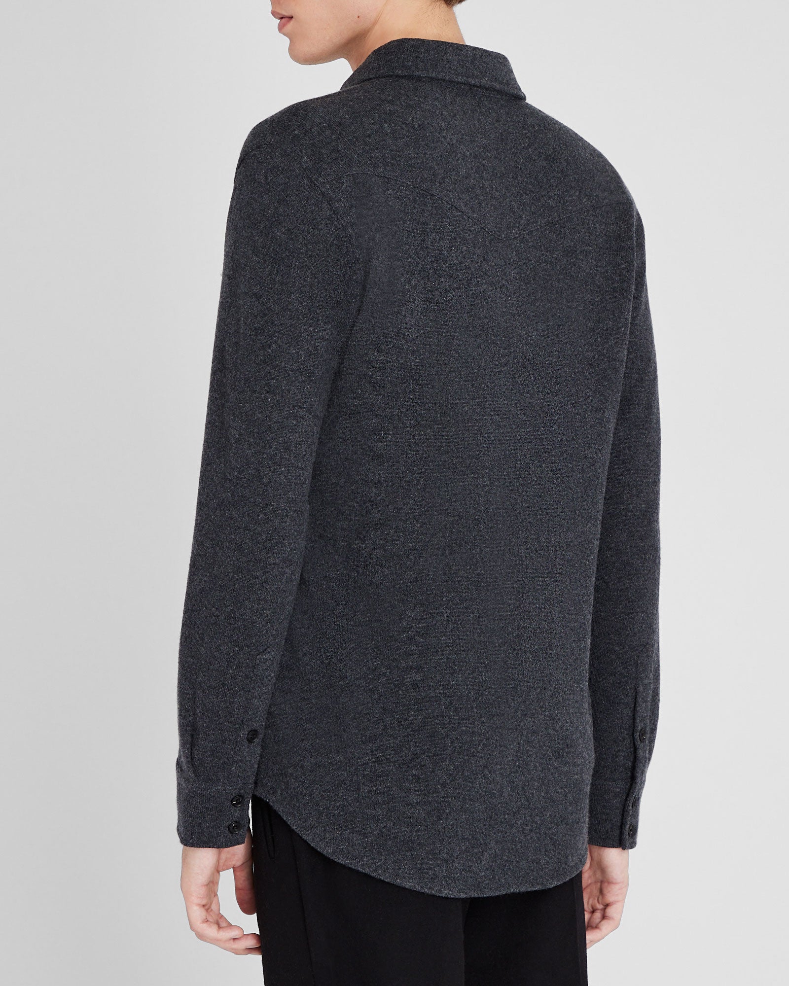 CLUB MONACO - Cashmere Sweater Shirt - Charcoal
