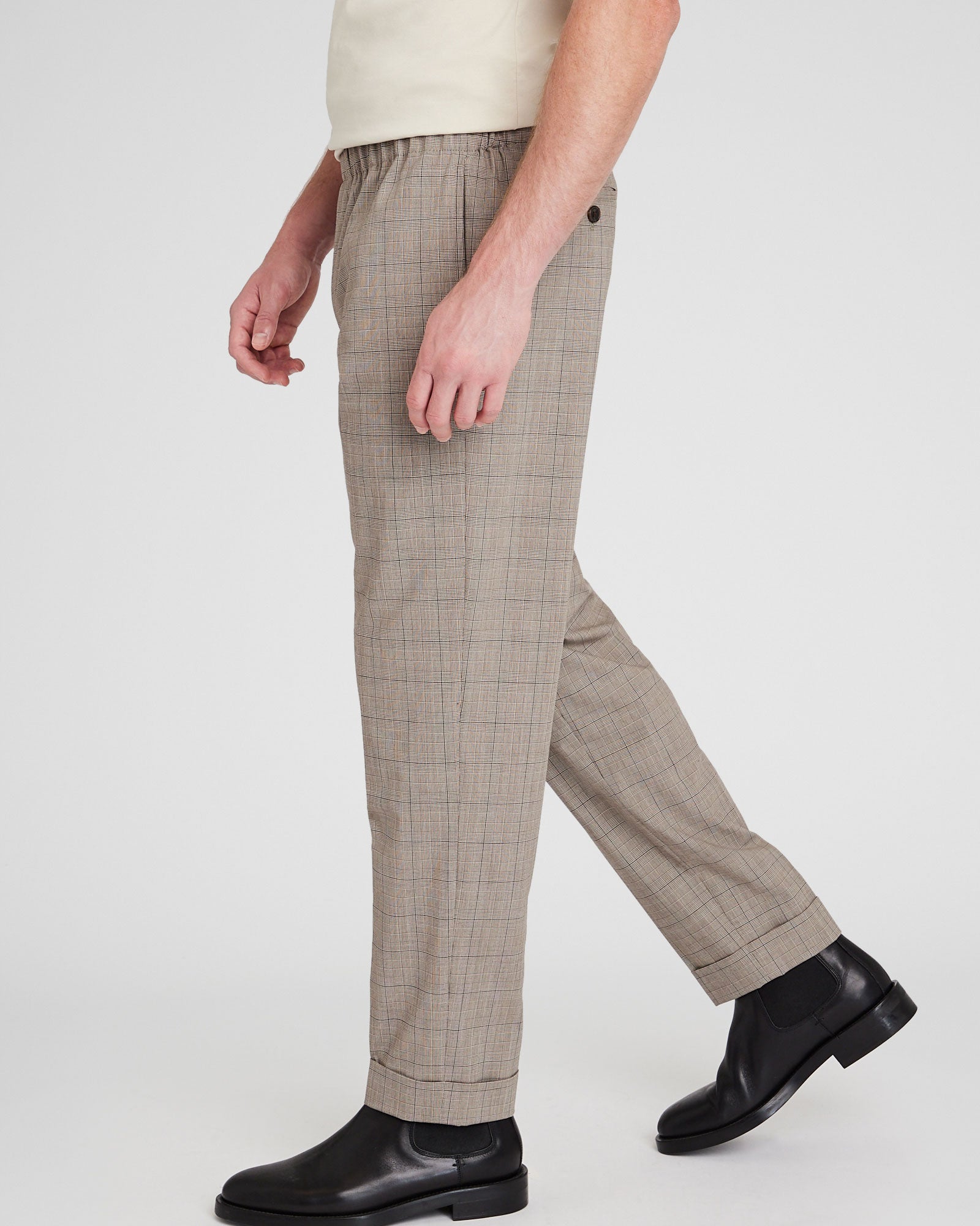 CLUB MONACO - Pantalon élastiqué à motif - Kaki