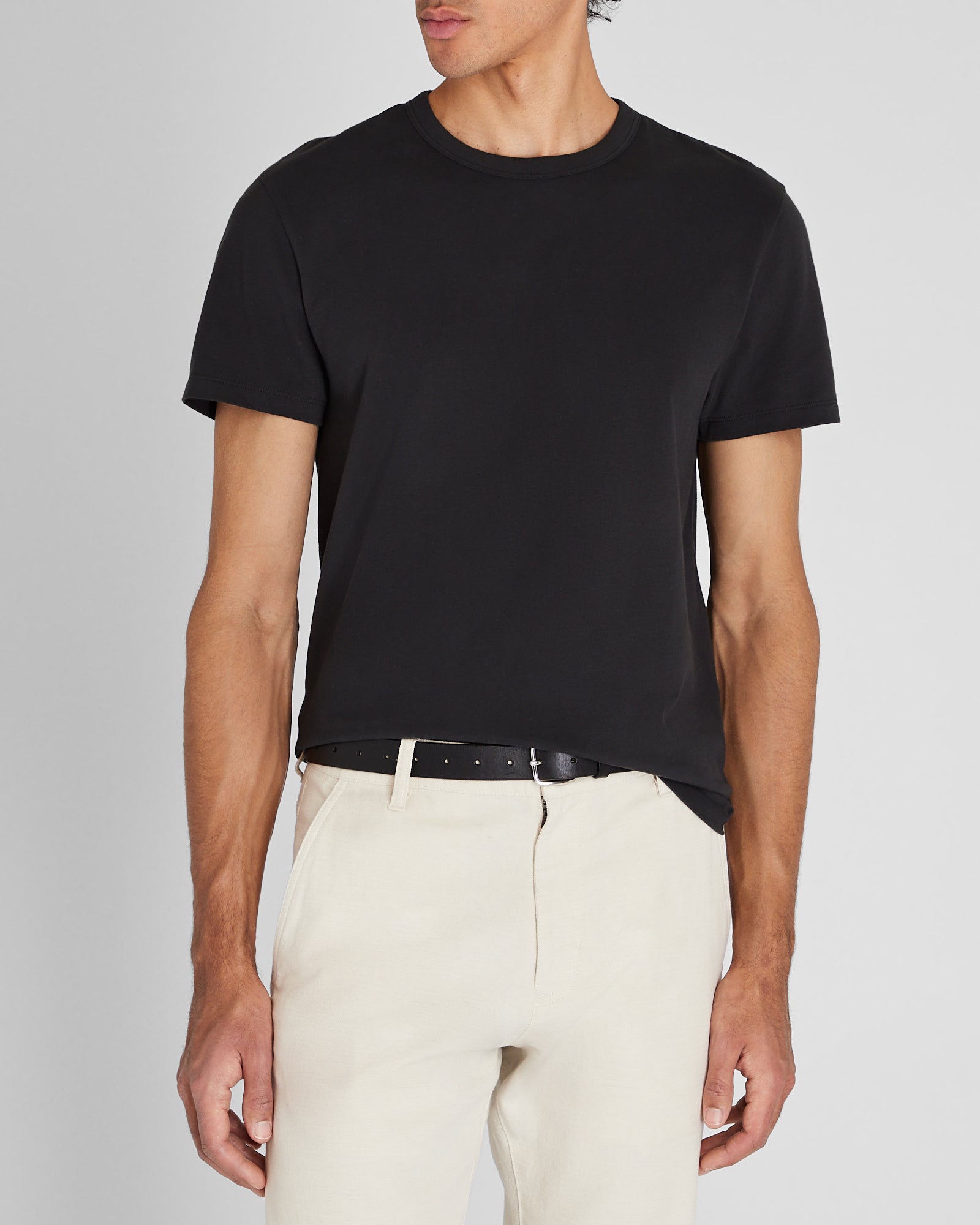 CLUB MONACO - T-shirt en Pima brossé - Noir
