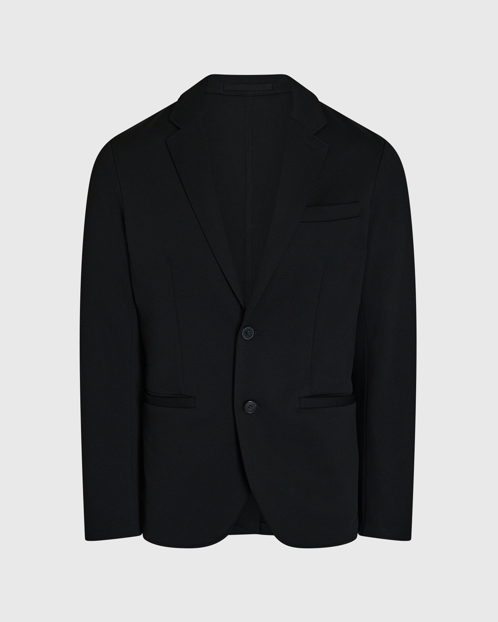 CLUB MONACO - Deconstructed Pique Knit Blazer - Black