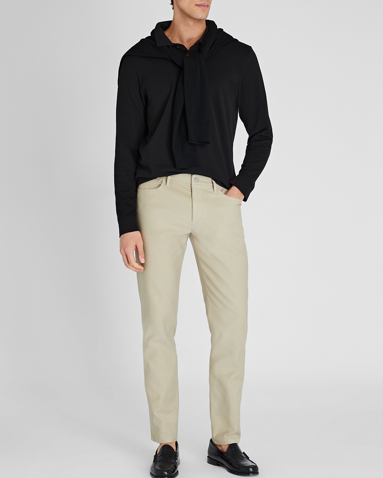 CLUB MONACO - Pantalon 5 poches Connor - Kaki