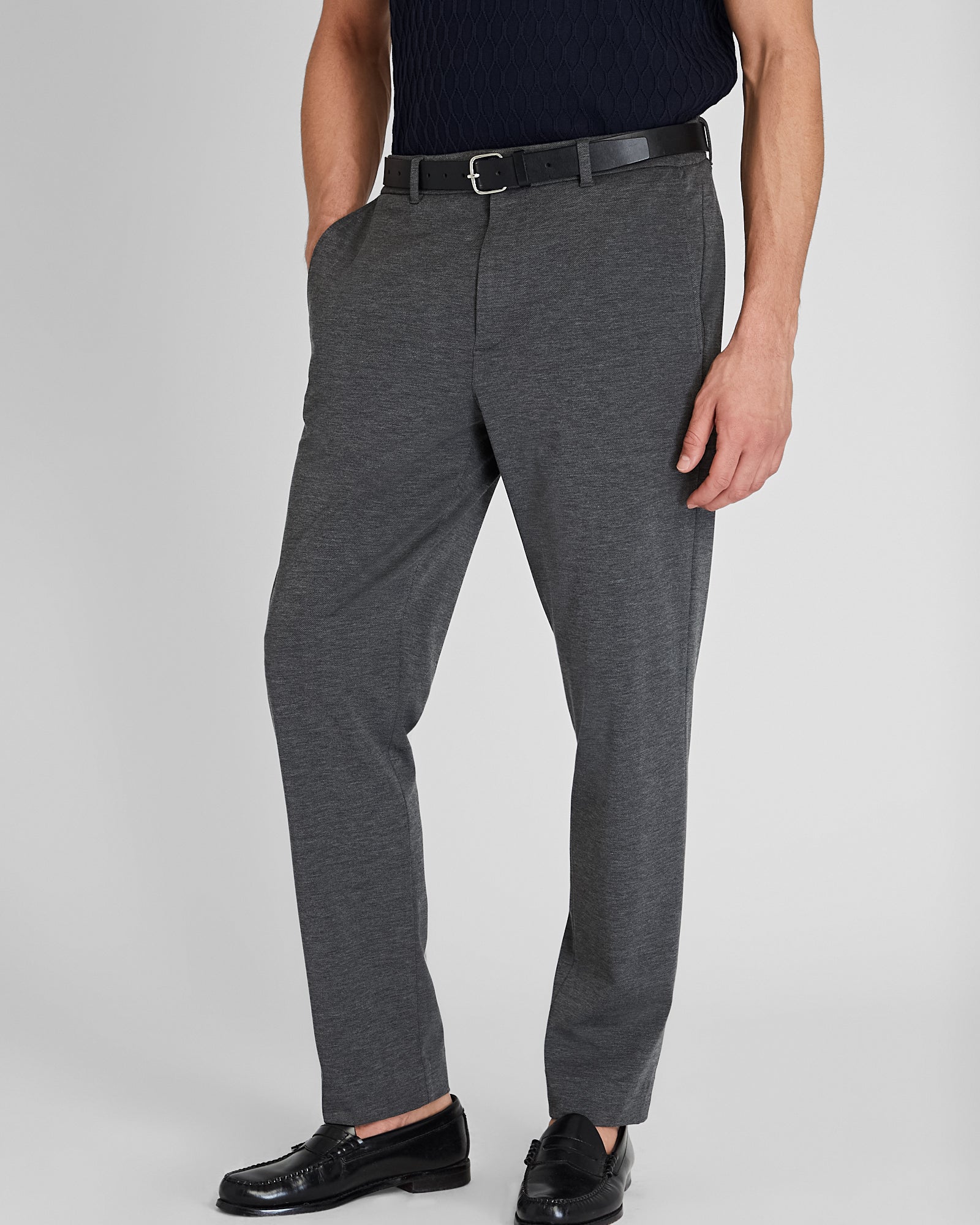 CLUB MONACO - Knit Tapered Trouser - Charcoal