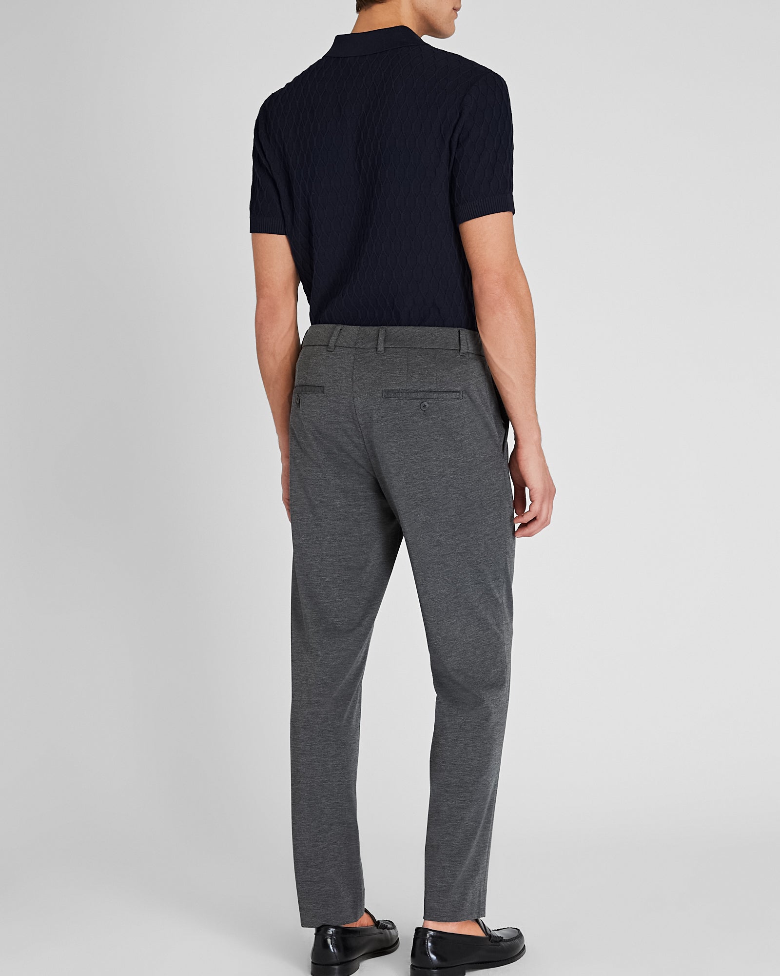 CLUB MONACO - Knit Tapered Trouser - Charcoal