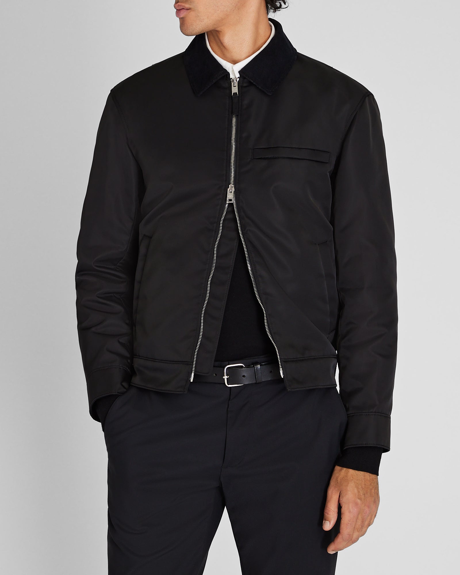 CLUB MONACO - Bomber en sergé de nylon - Noir