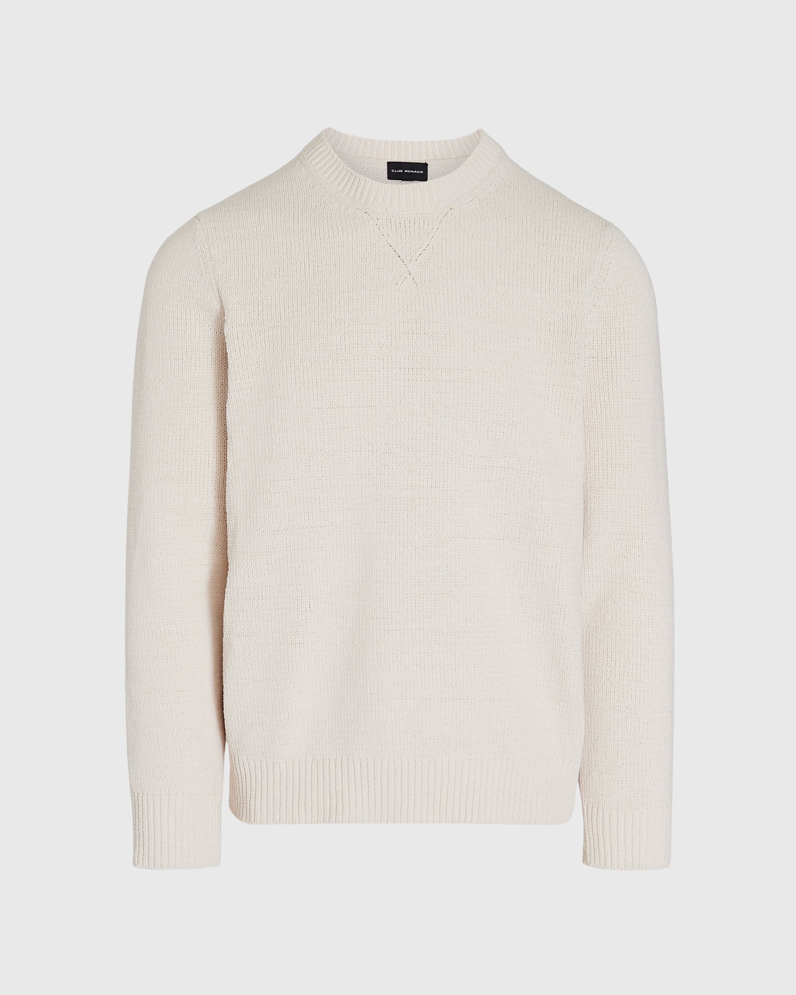 CLUB MONACO - Statement Chenille Crewneck Sweater - White