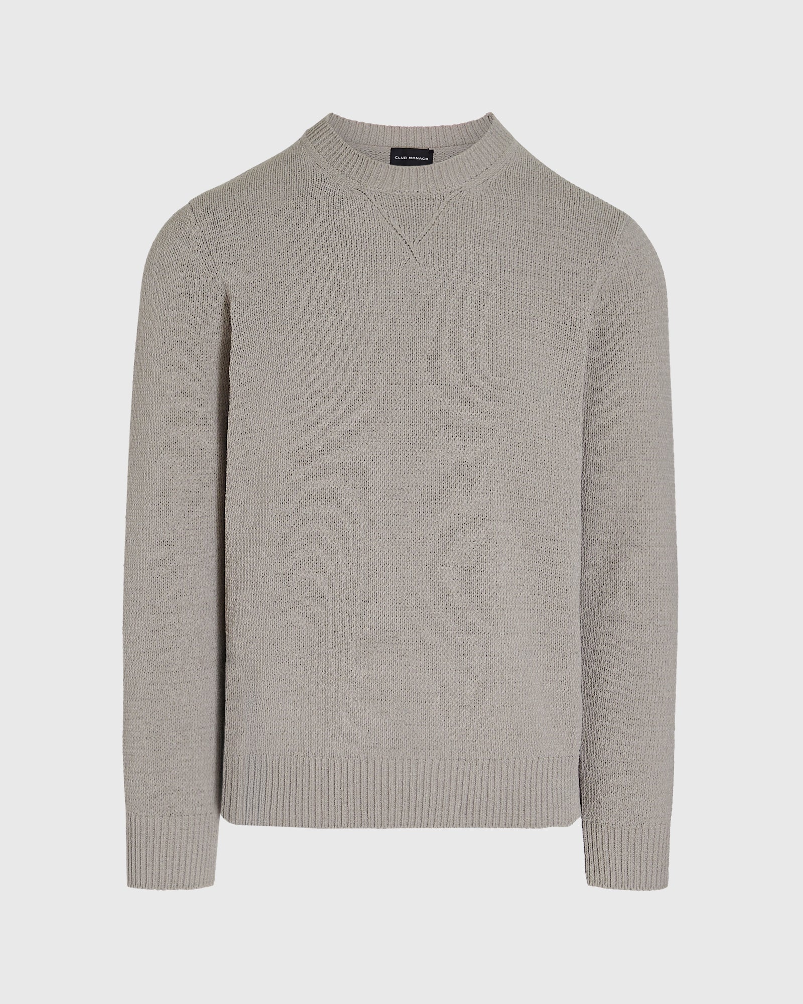 CLUB MONACO - Statement Chenille Crewneck Sweater - Steel Grey