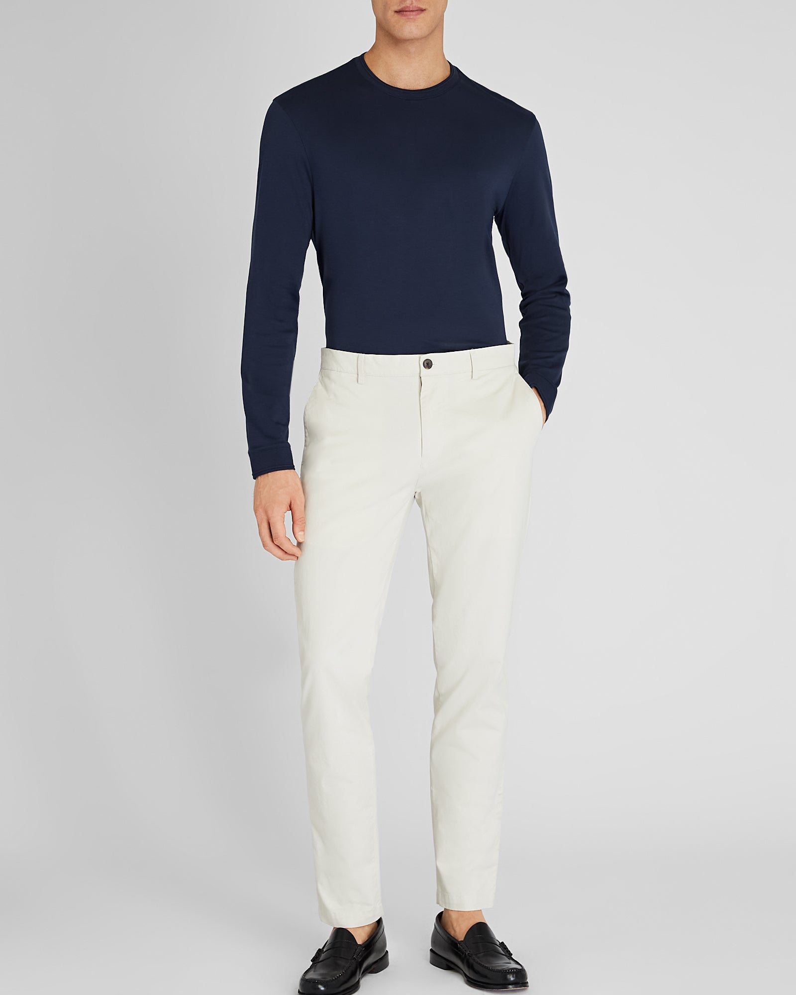 CLUB MONACO - Long-Sleeve Refined Tee - True Navy