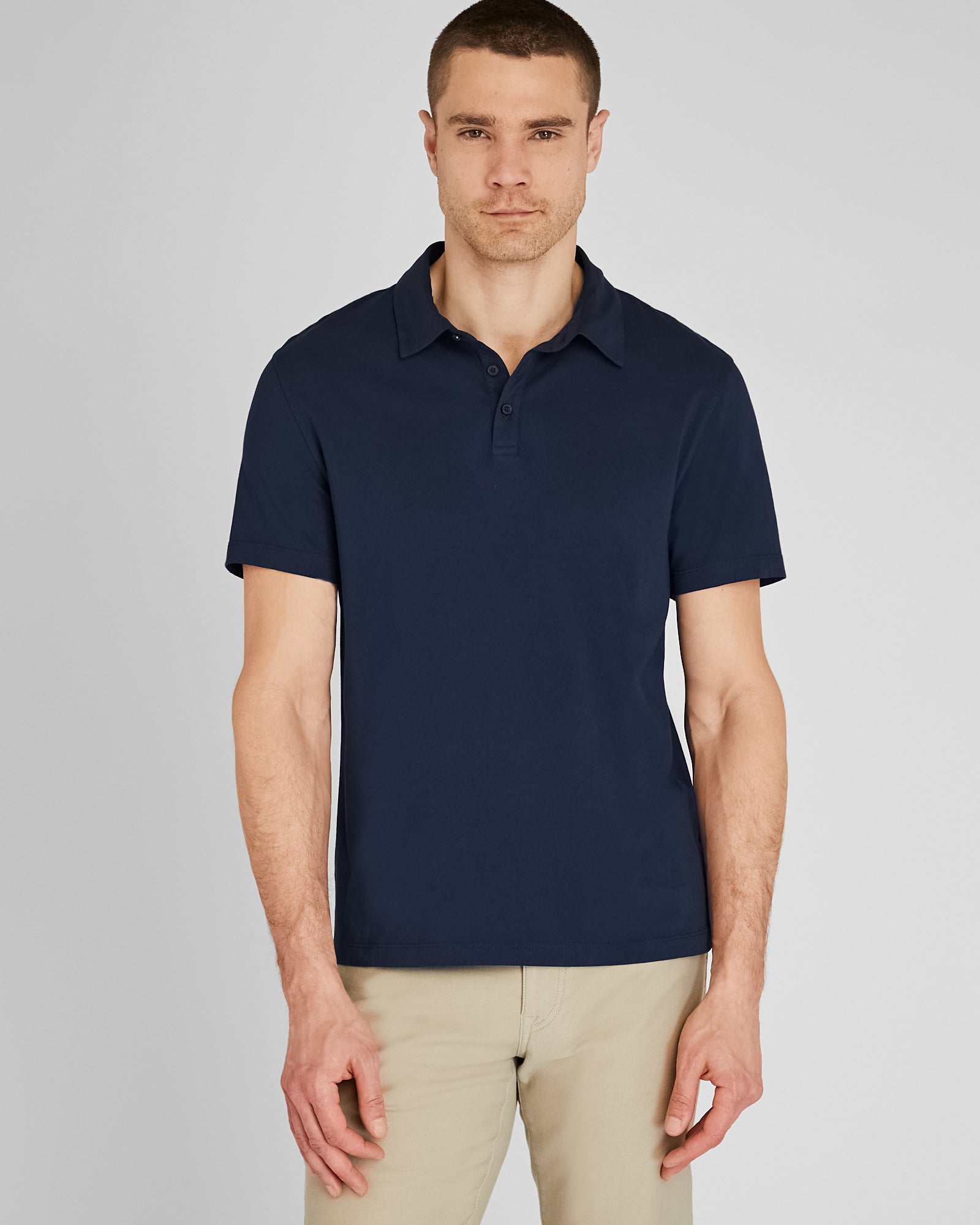 CLUB MONACO - Polo léger délavé - Bleu Marine