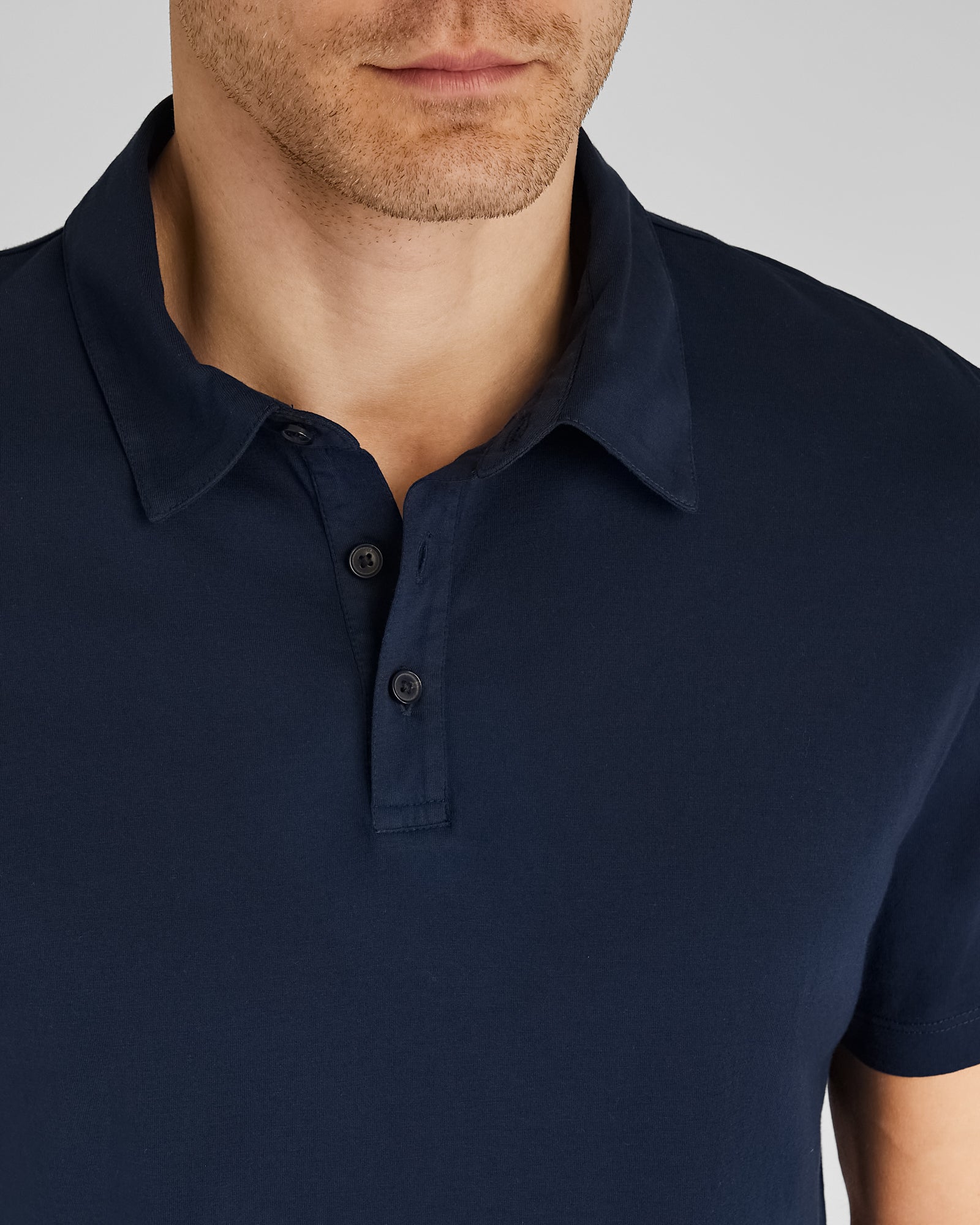 CLUB MONACO - Polo léger délavé - Bleu Marine