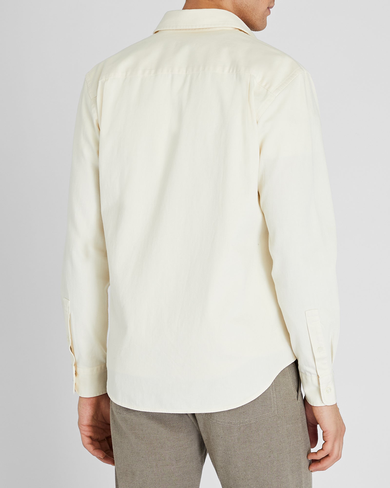 CLUB MONACO - Slim Clean Denim Shirt - Eggshell