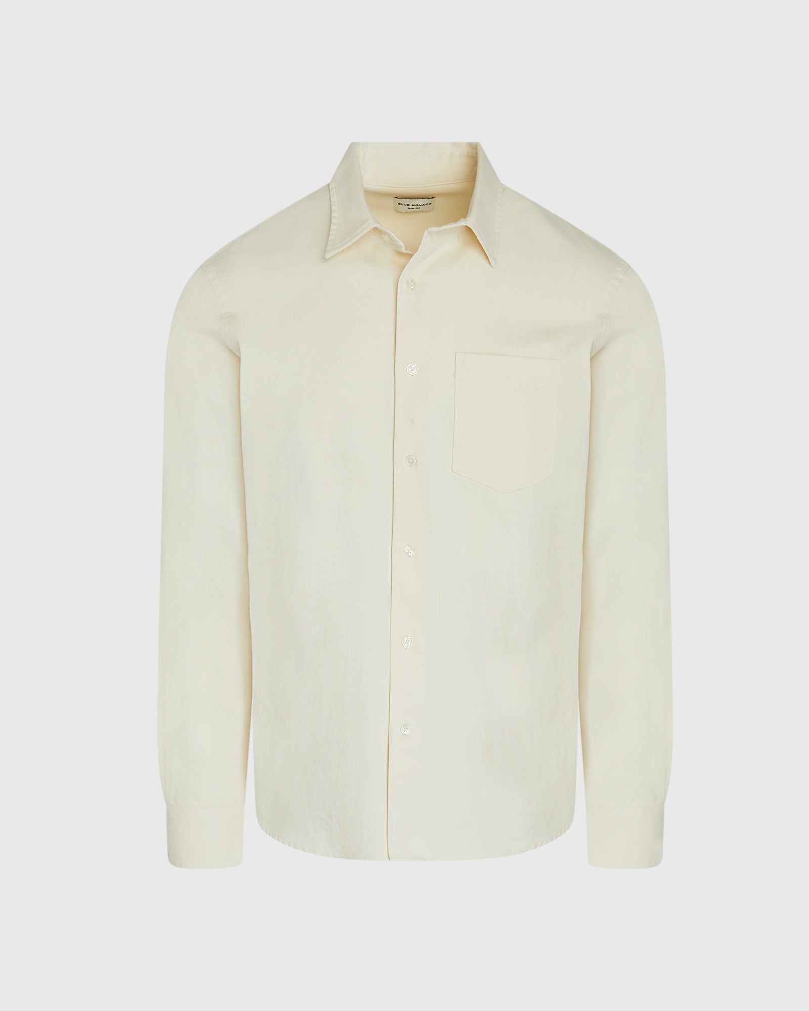 CLUB MONACO - Slim Clean Denim Shirt - Eggshell