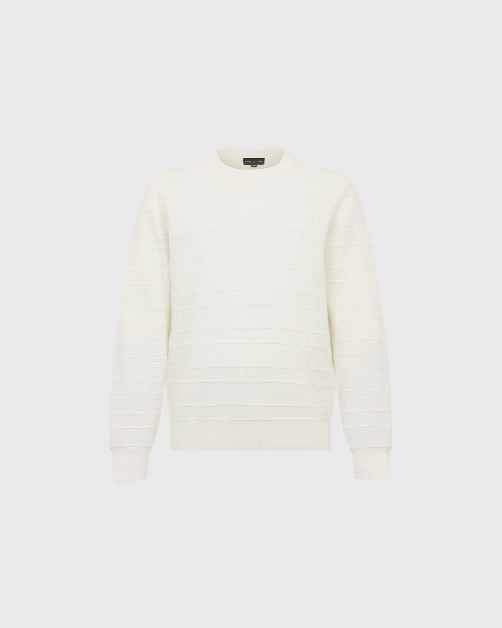 Club Monaco - Stitch Stripe Crew - Off White