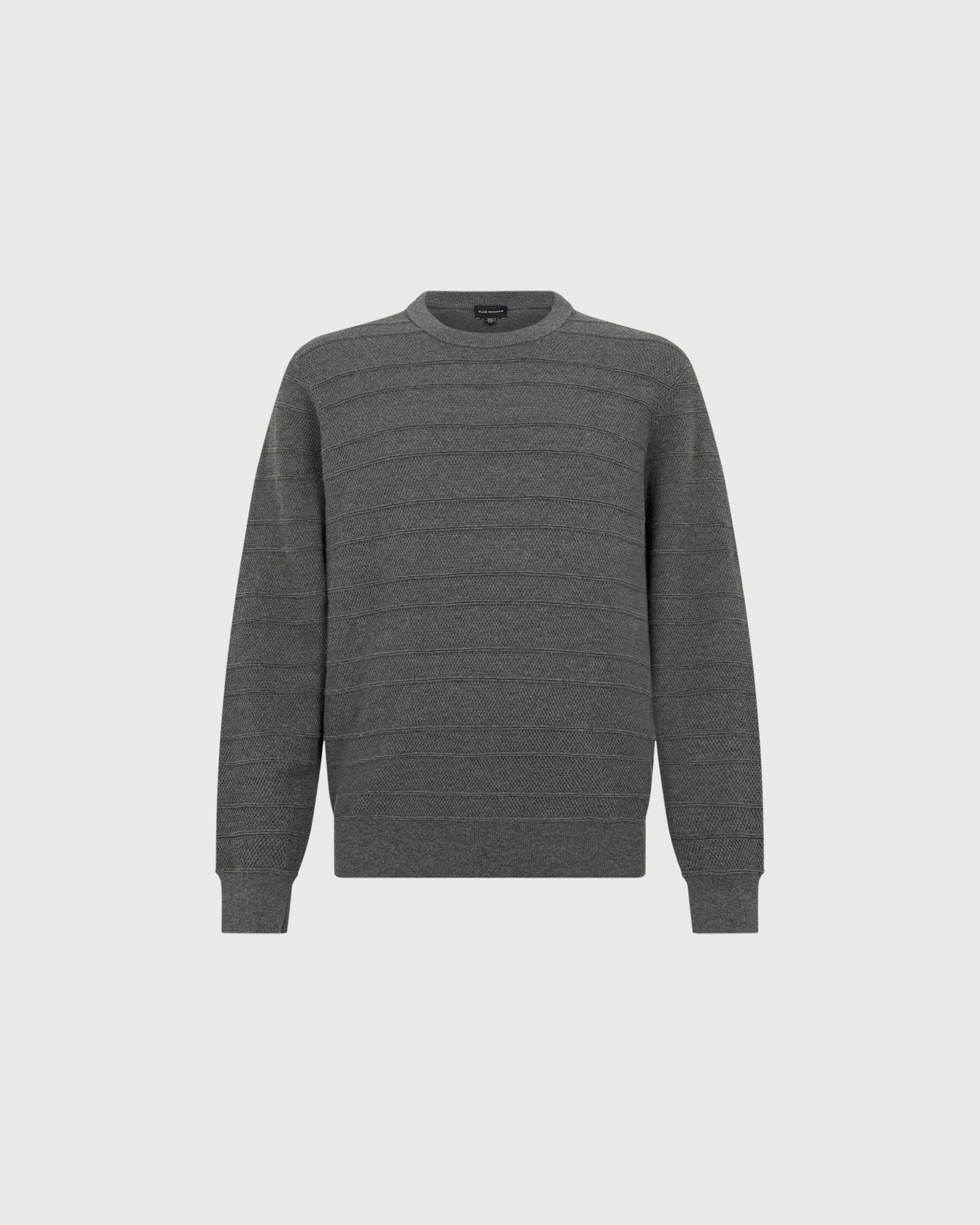 Club Monaco - Stitch Stripe Crew - Dark Heather