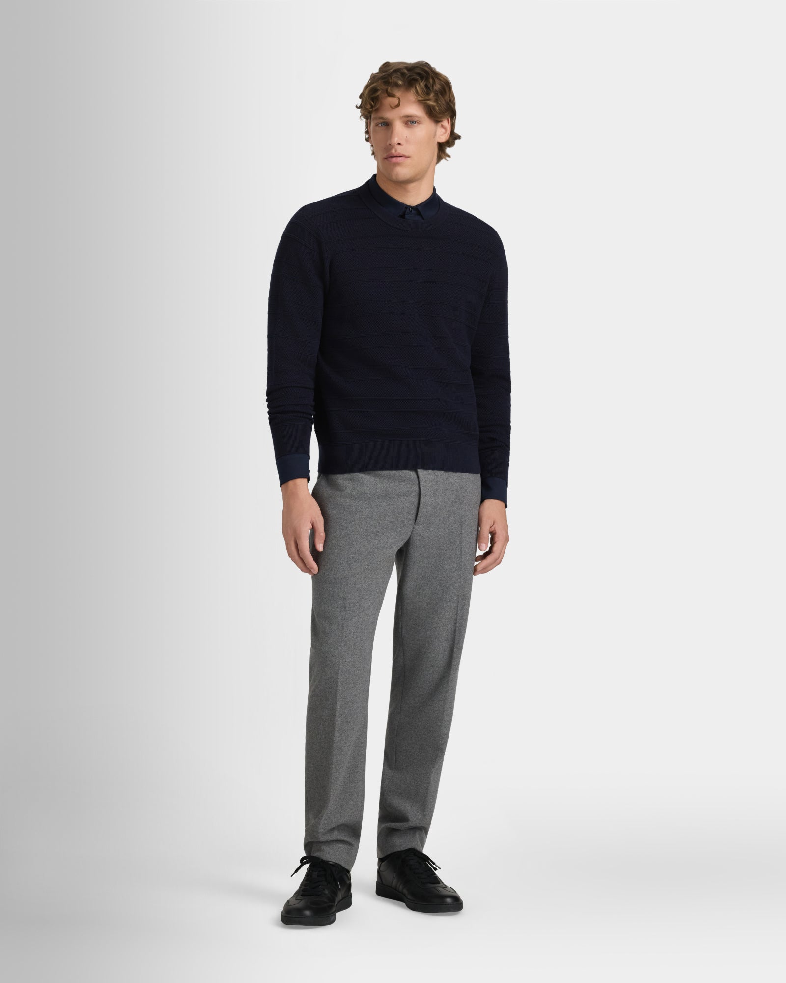 Club Monaco - Stitch Stripe Crew - True Navy