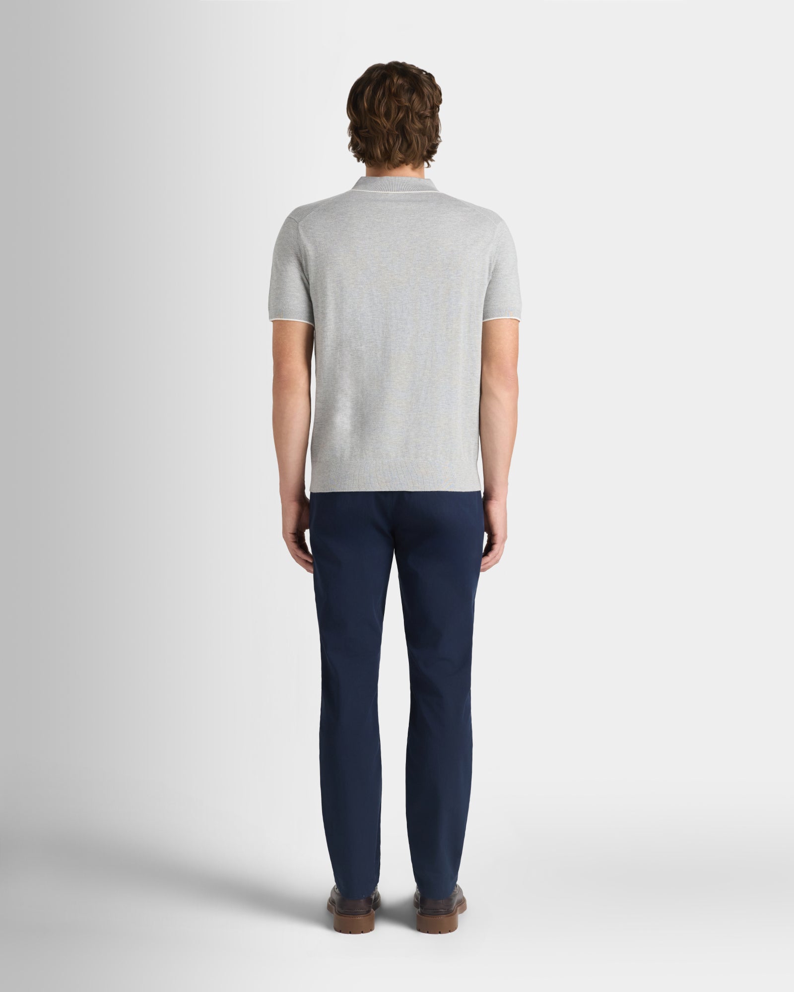 Club Monaco Corp, CA - Polo technique à manches courtes - Gris Clair