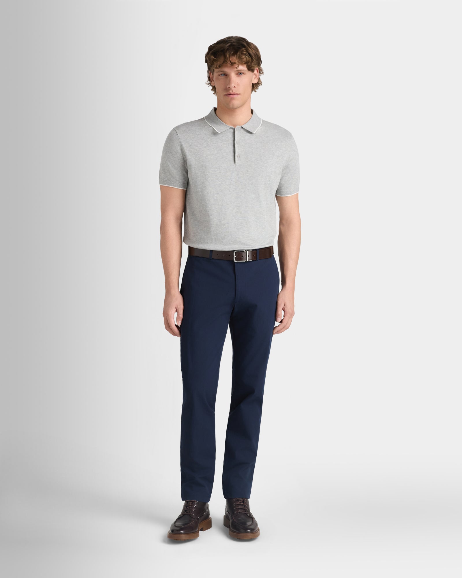 Club Monaco Corp, CA - Polo technique à manches courtes - Gris Clair