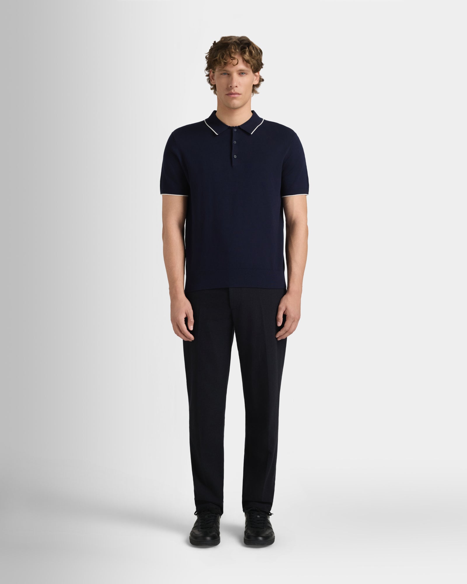 Club Monaco Corp, CA - Short-Sleeve Tech Polo - Navy