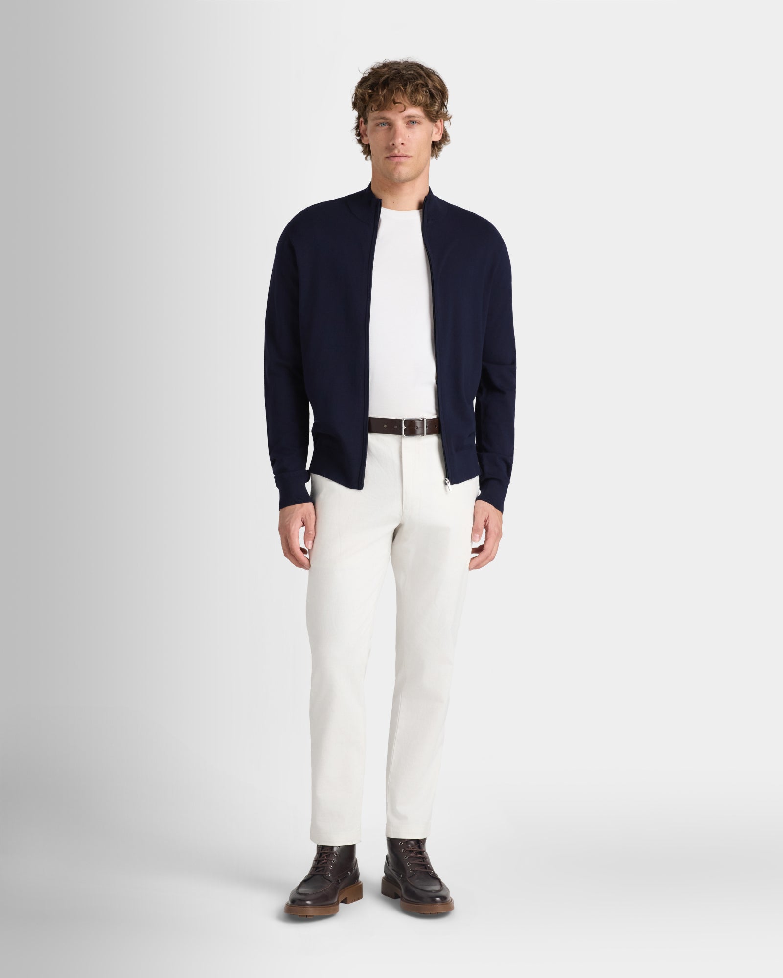 Club Monaco - Tech Full Zip Sweater - Navy