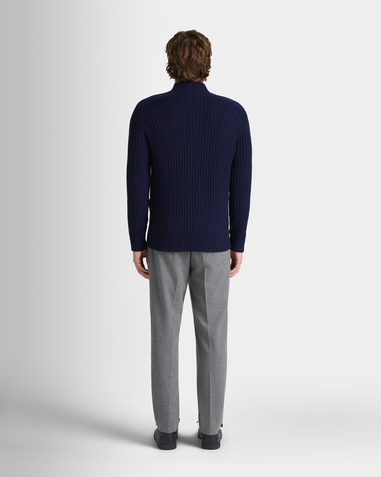 Club Monaco - Cardigan zippé à coutures - Marine