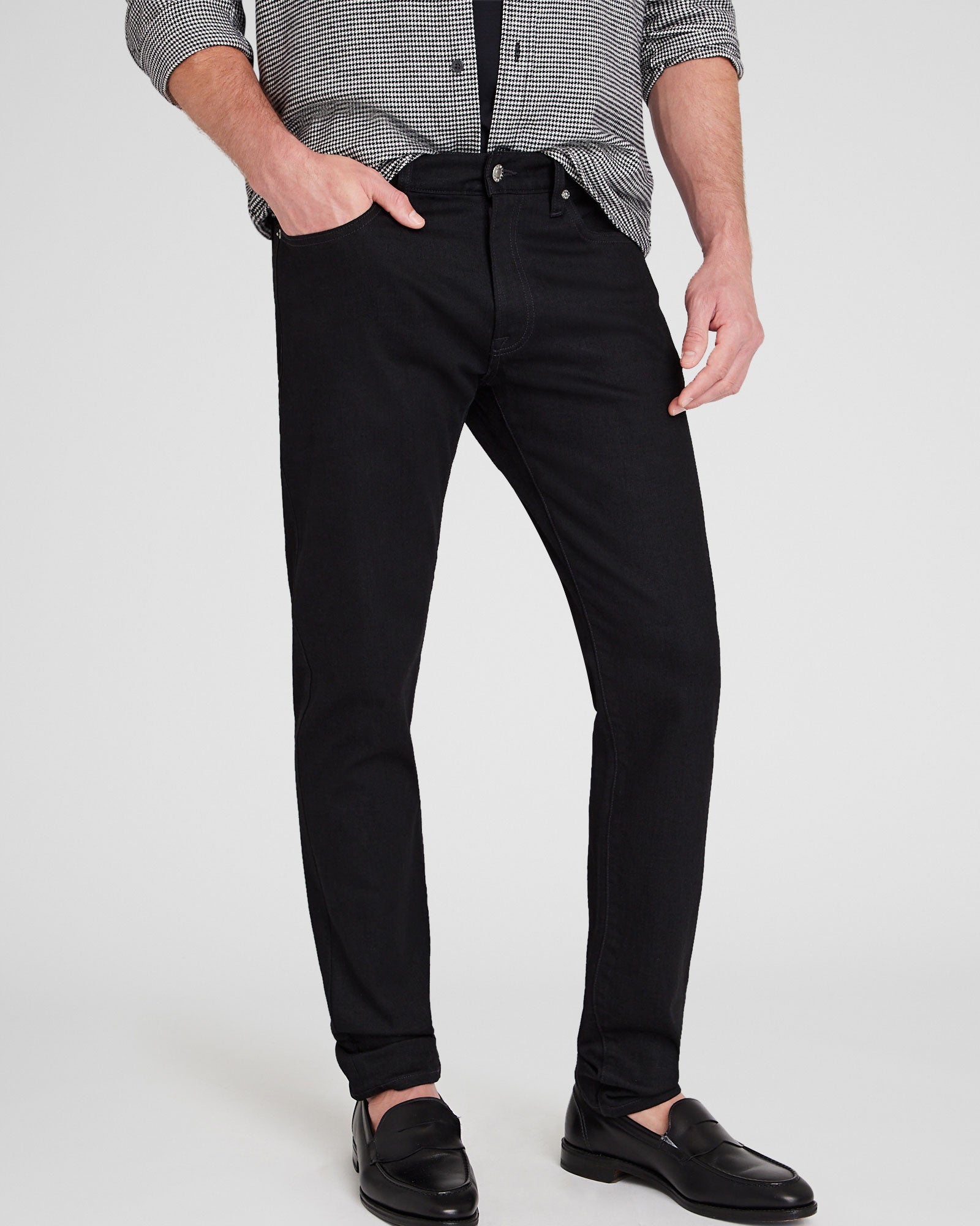 CLUB MONACO - Super Slim Jeans - Black